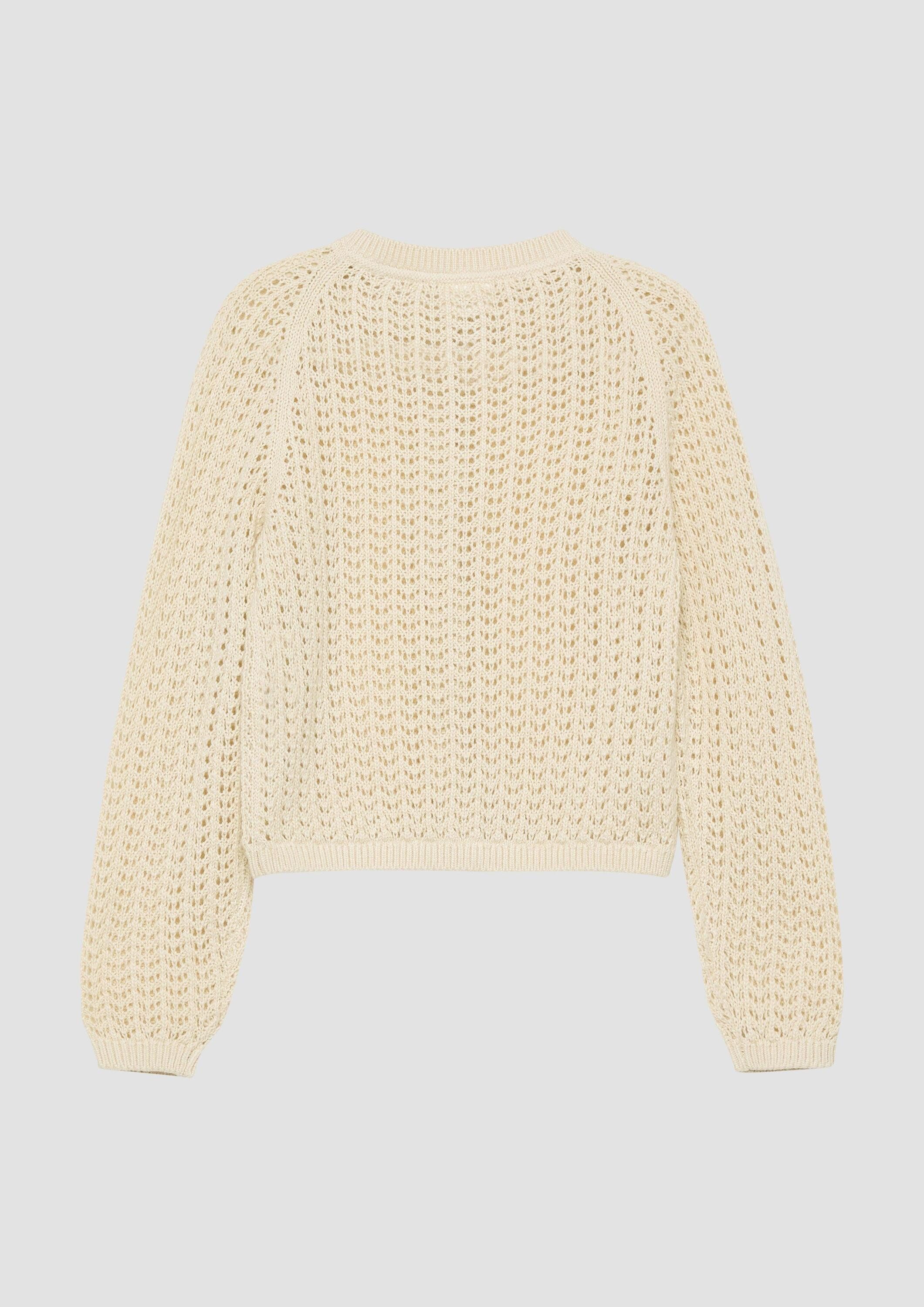 s.Oliver Cardigan Strickjacke Ajour-Strickjacke mit Schmuckknöpfen