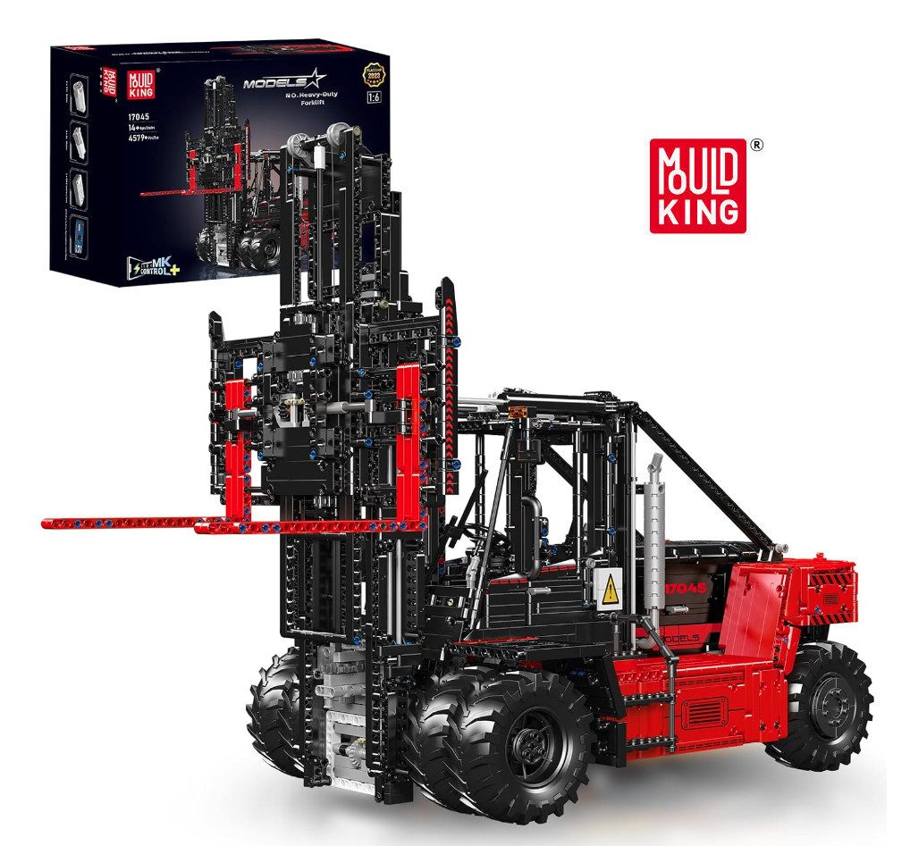 Mould King 17045 Heavy-Duty Forklift Red Konstruktions-Spielset, (4579 St)