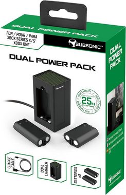 Subsonic Xbox Ladestation Dual Power Pack - 2 Akkus, Ladegerät und Kabel Controller-Ladestation (1-tlg)