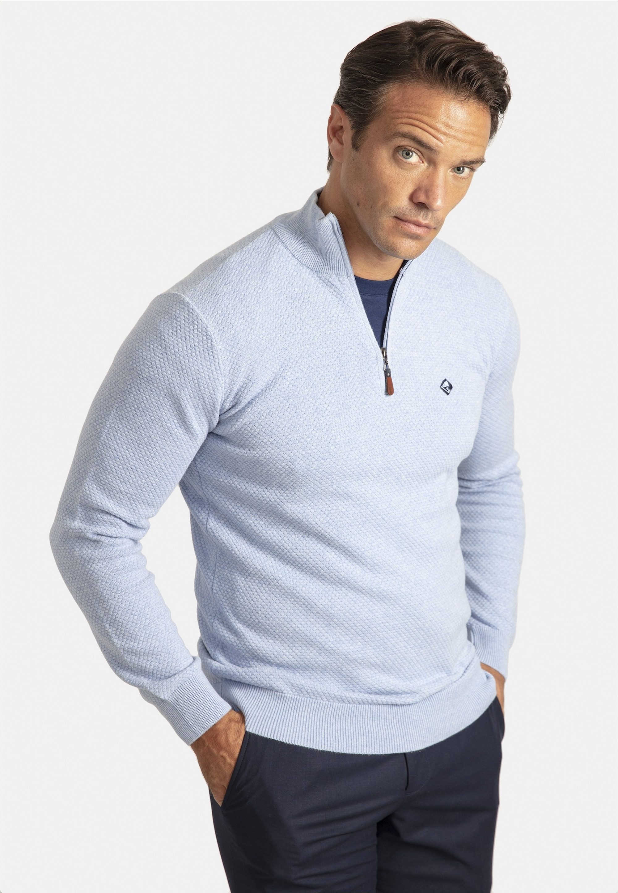 SIR RAYMOND TAILOR Strickpullover Sochi mit stilvollem Half-Zip
