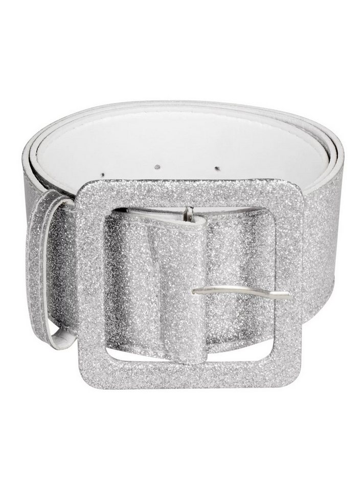 Boland Synthetikgürtel Glitzer Gürtel silber
