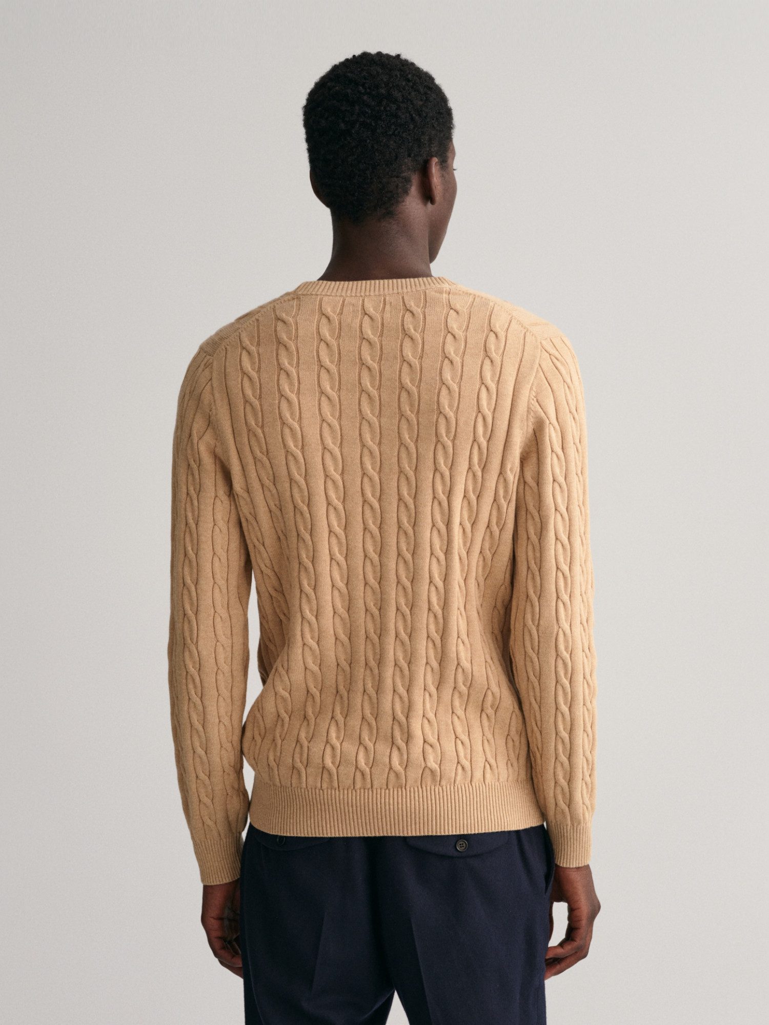 Gant Strickpullover grün,Casual,Baumwolle,Unifarben,Rundhals,Lang,Gerade