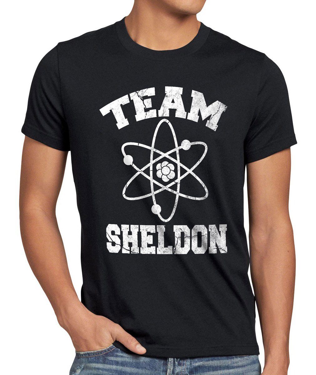 style3 Print-Shirt Herren T-Shirt Sheldon College Team big cooper theory leonard bang tbbt football schwarz