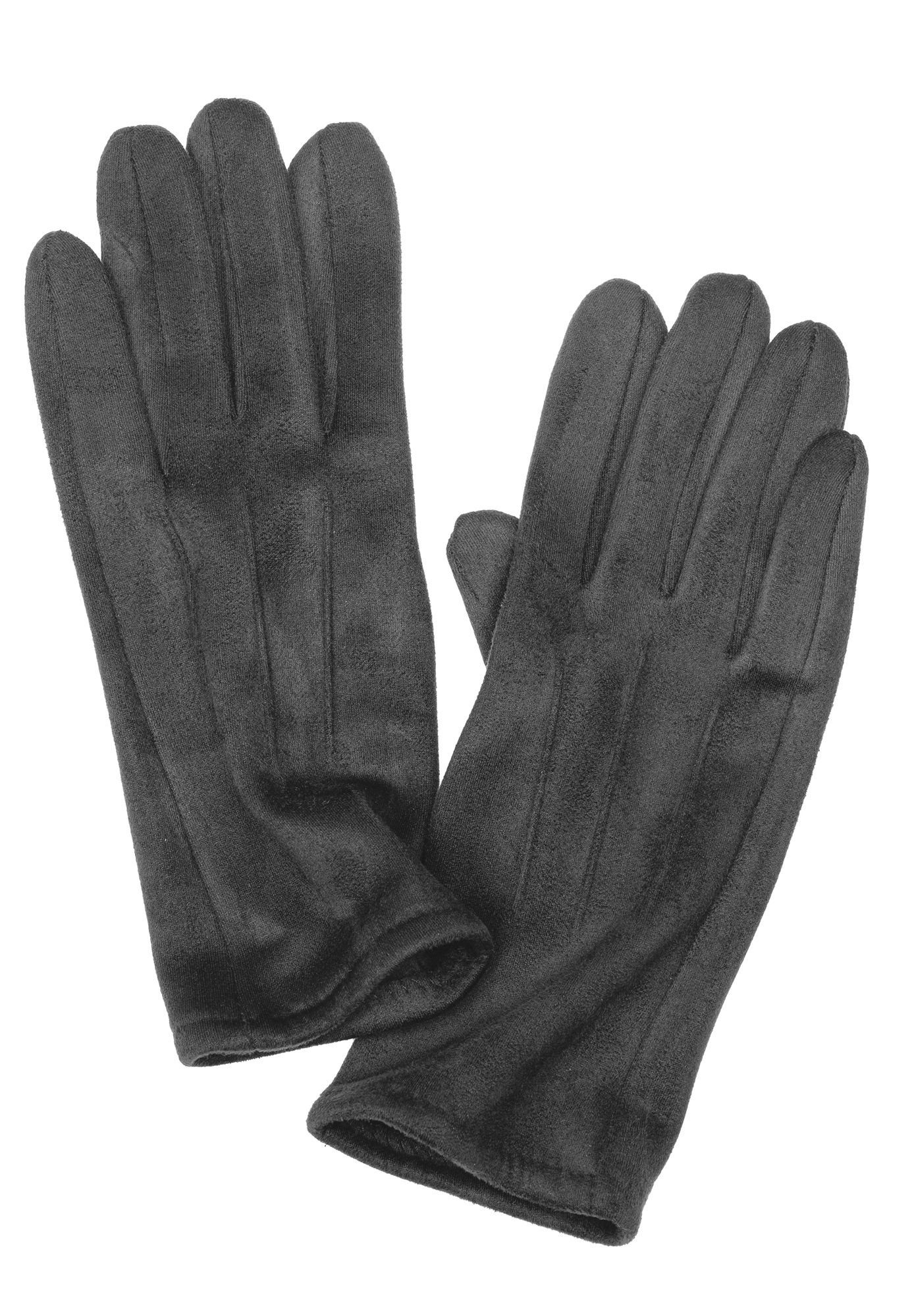 Caspar Strickhandschuhe GLV014 klassisch elegante uni Damen Handschuhe mit 3 Nähten