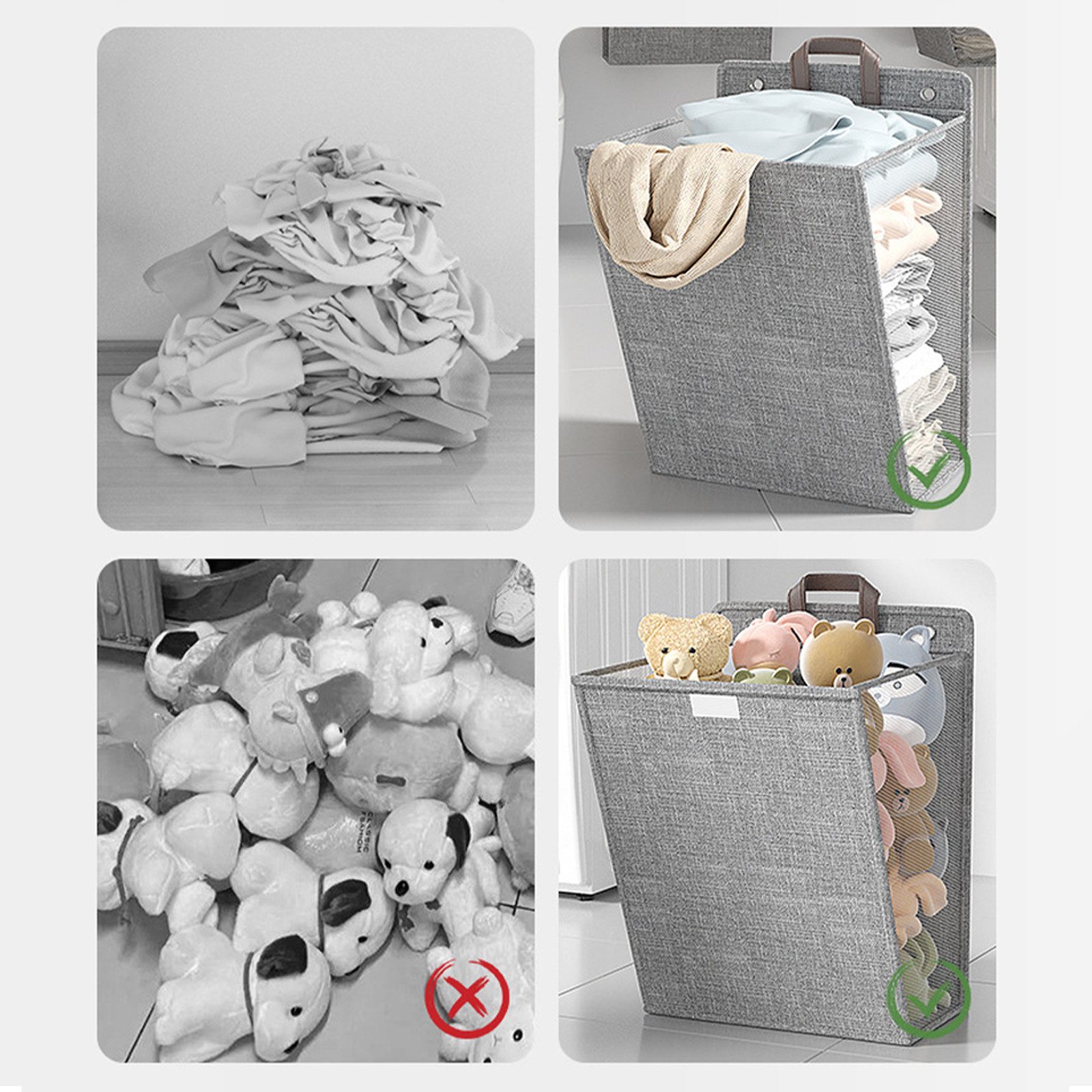 MODFU Wäschekorb 40L Wäschesammler Hängende Faltbox günstig online kaufen