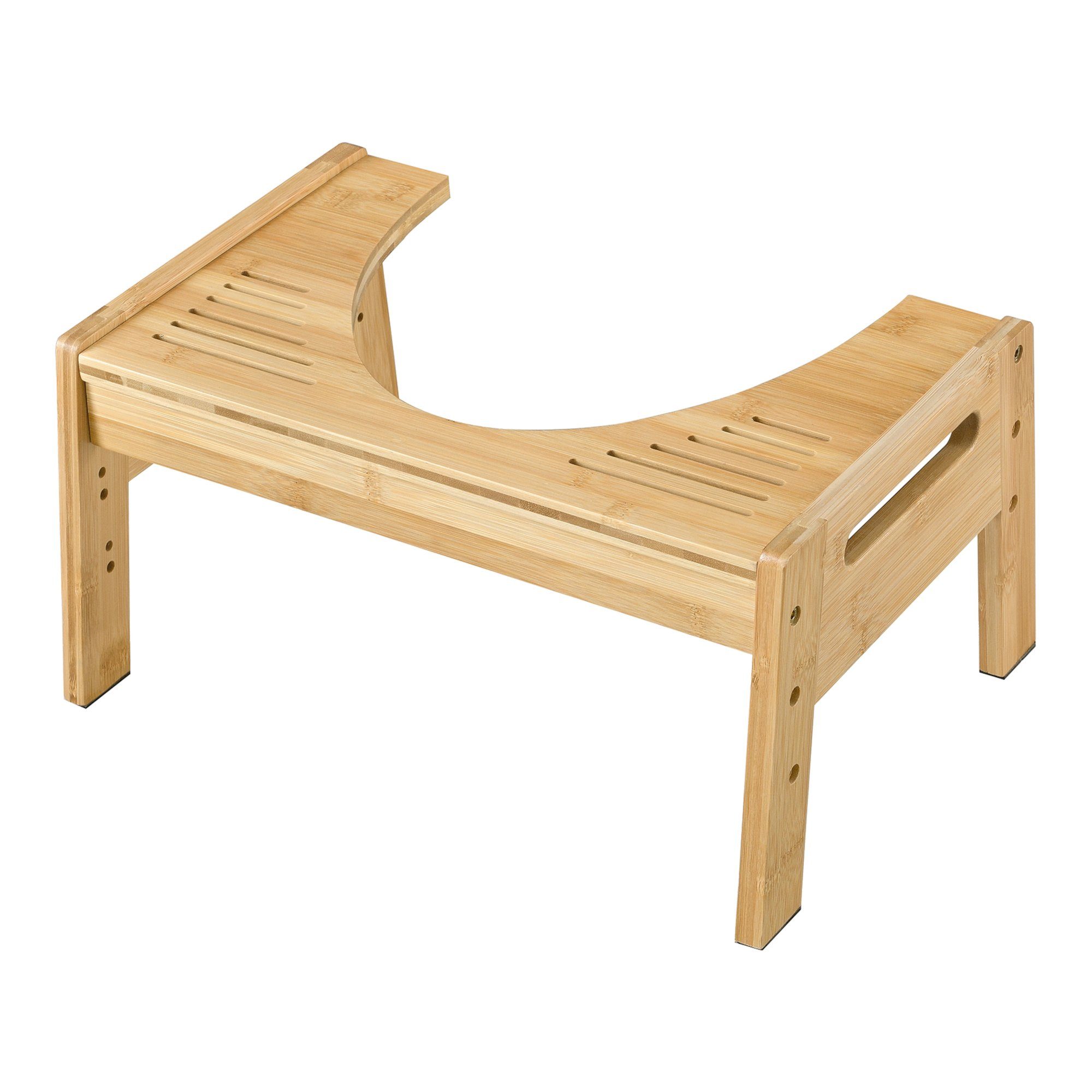 en.casa Badhocker, »Kalajoki« Toilettenhocker WC-Tritthocker Bambus günstig online kaufen