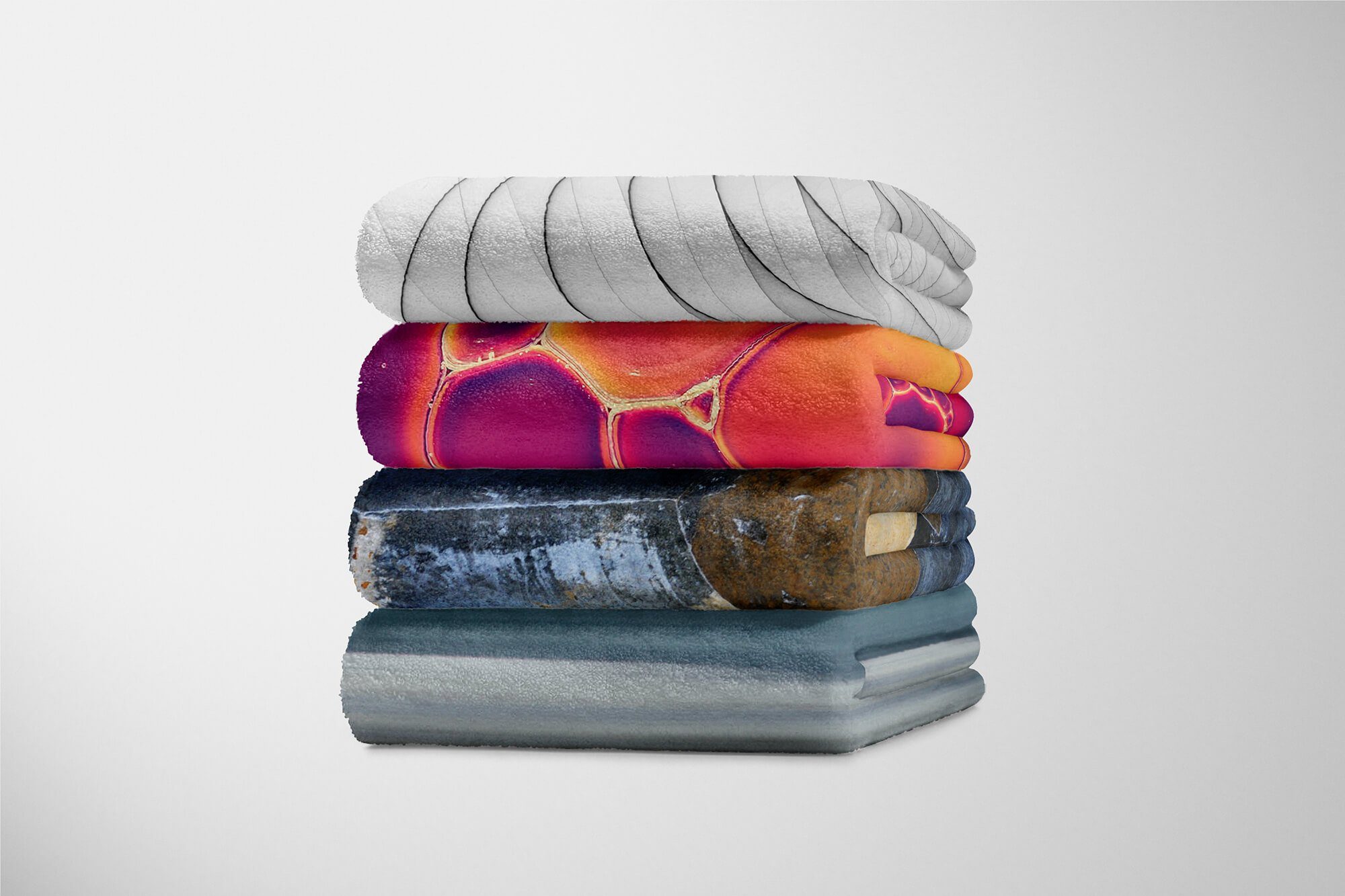 Sinus Art Handtücher Handtuch Nahaufnahme (1-St), Strandhandtuch mit Baumwolle-Polyester-Mix Mosaik Fotomotiv Auffallen, Handtuch Kuscheldecke Saunatuch