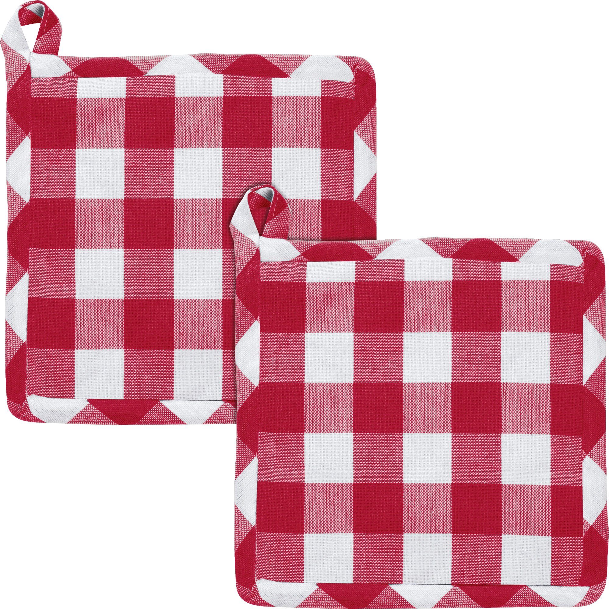 REDBEST Topflappen Topflappen "Nashville" 2er-Pack, Karo günstig online kaufen
