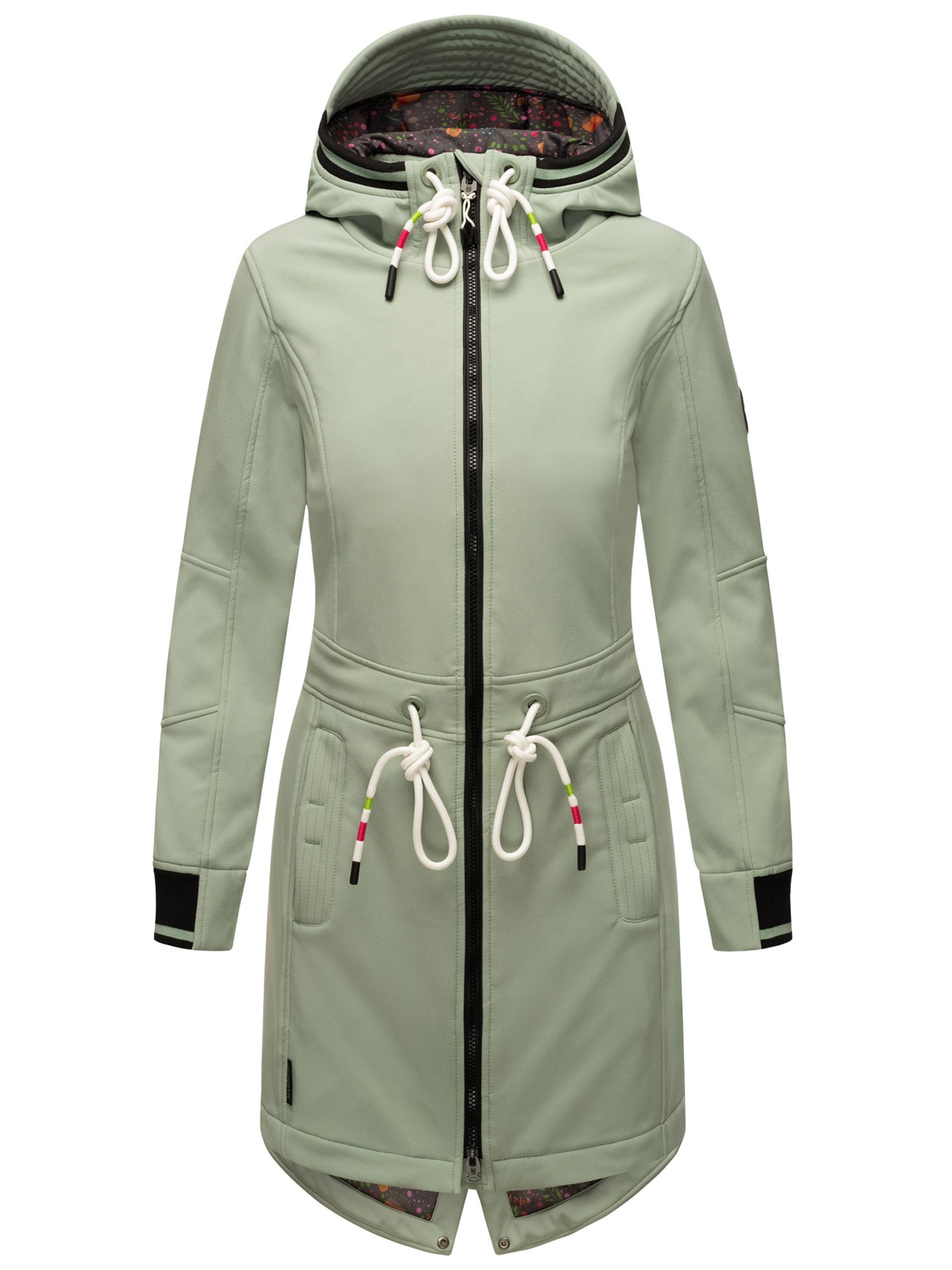 Marikoo Softshelljacke Mount Furnica mit hochschließendem Kragen