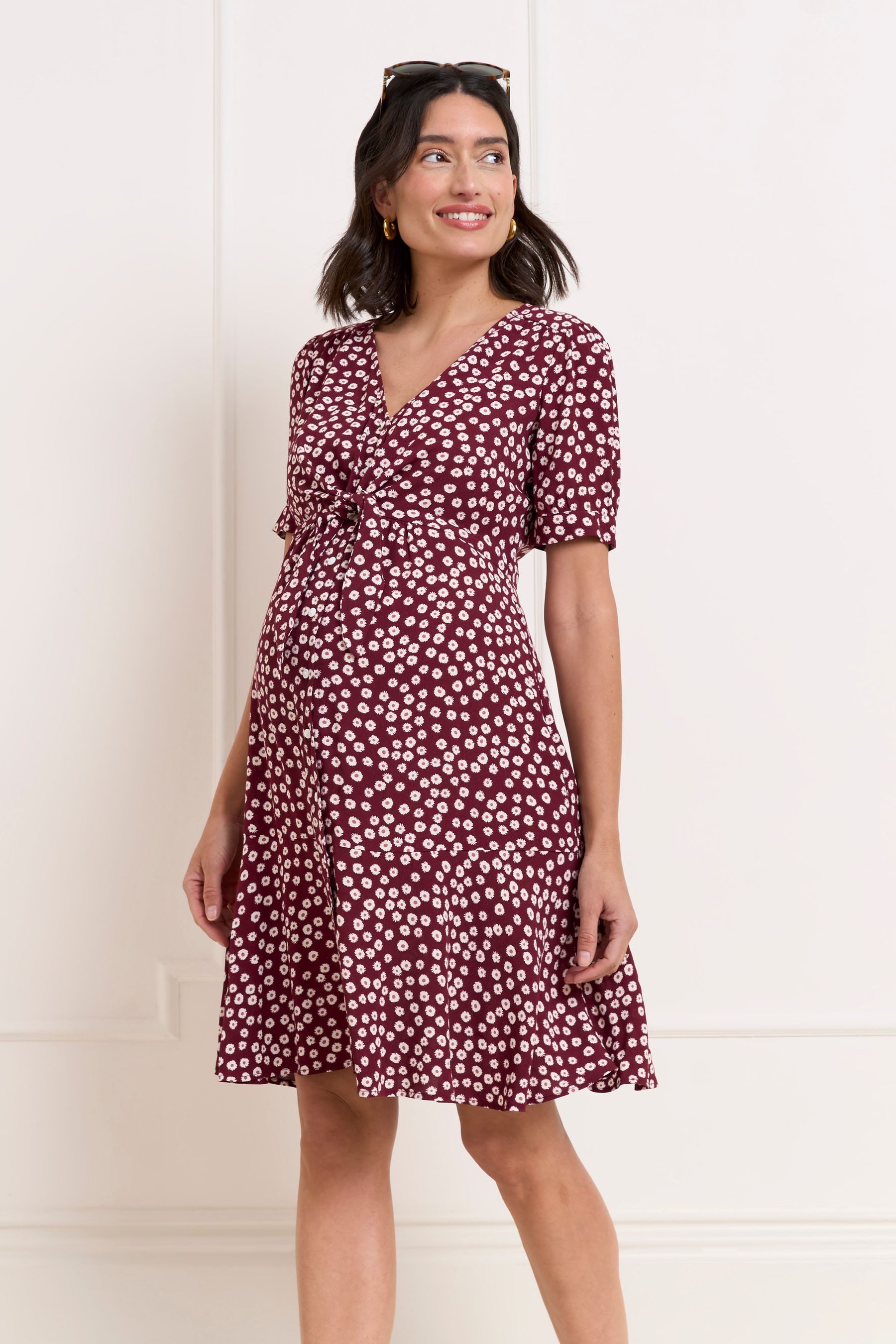 Seraphine Umstandskleid Seraphine Umstands- + Stillkleid mit Bindedetail (1-tlg)
