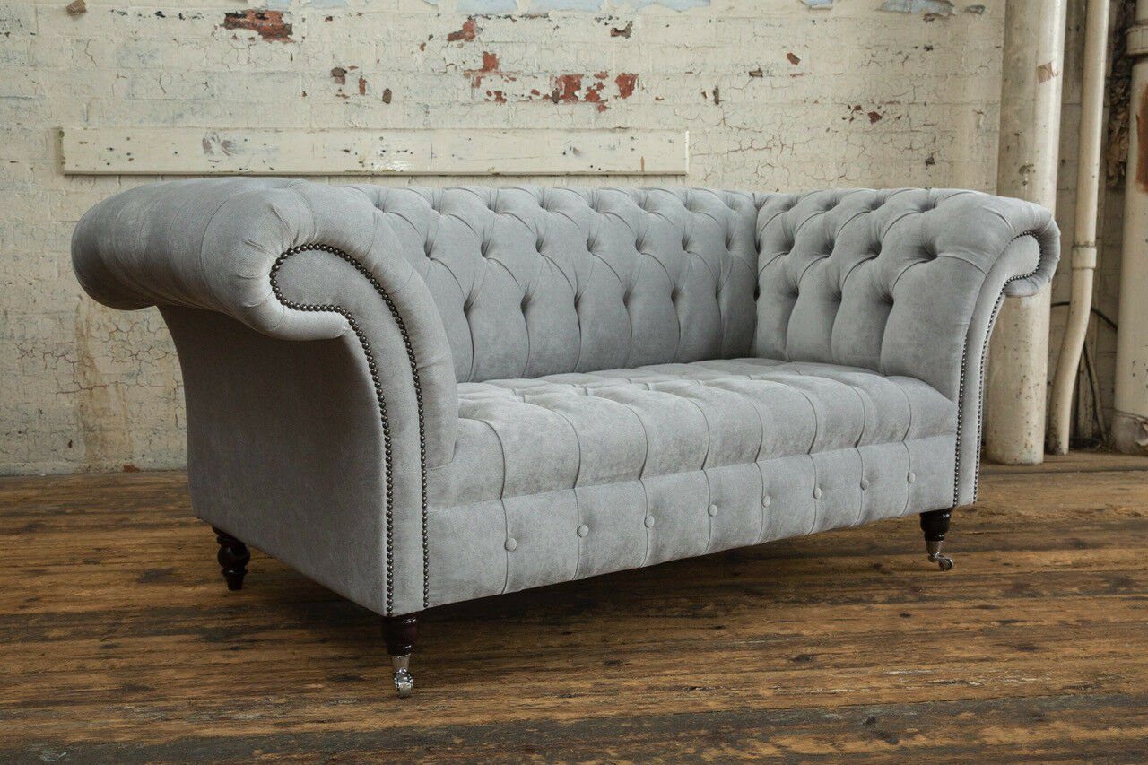 Chesterfield Stoff Sitz JVmoebel 2 Chesterfield-Sofa, Couch Sitzer Sofa Polster Textil
