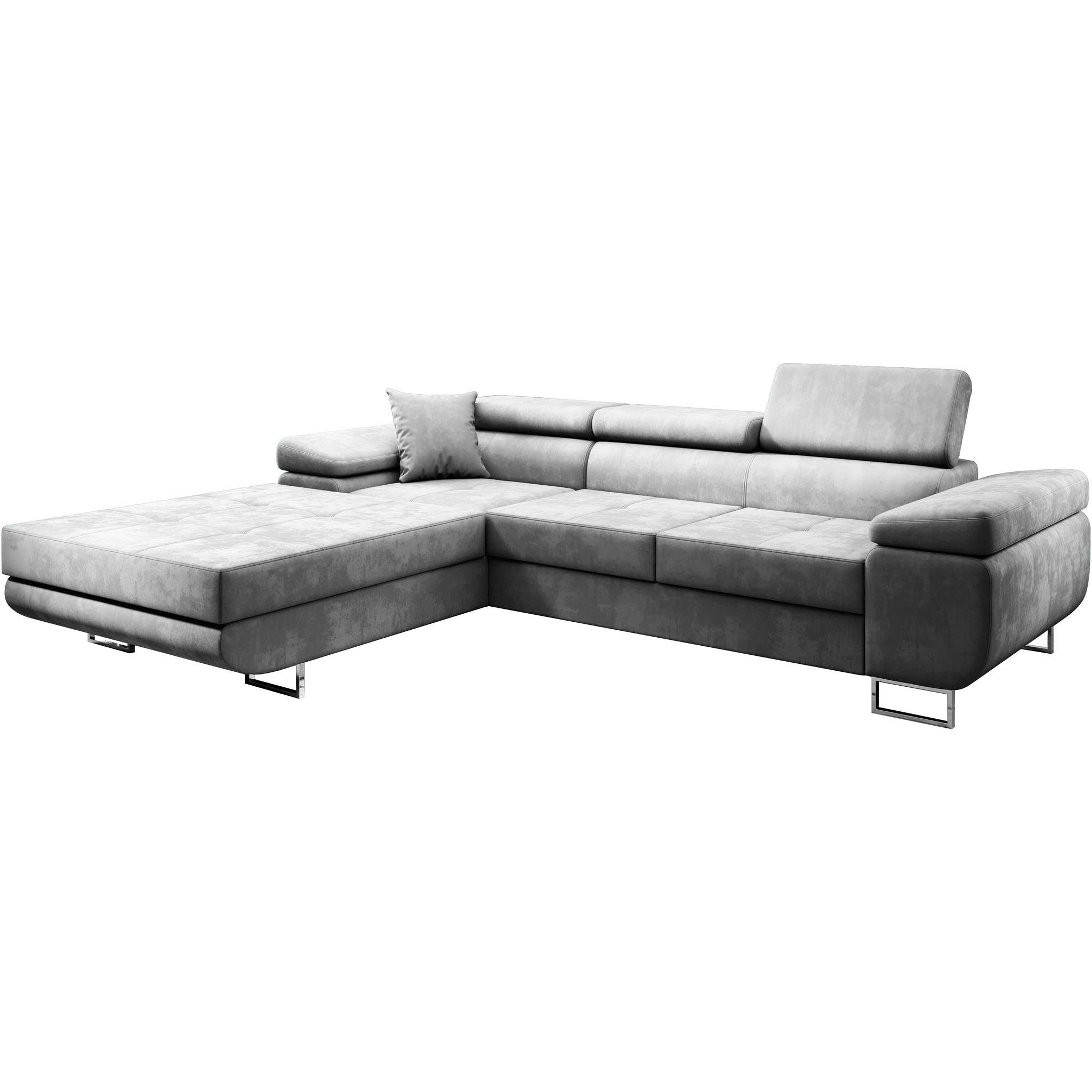 L-Form Alons, Bettkasten, mit mit Beautysofa Polsterecke, Wellenunterfederung Ecksofa Bettfunktion,