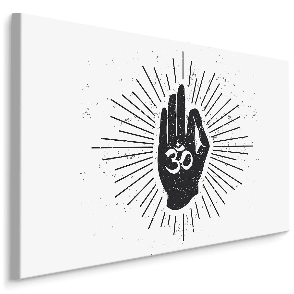 Muralo Leinwandbild Menschen – Leinwandbild Wandbild Kunstdruck Wohnzimmer, Frau (1 St), Hände – Mudra – Meditation, 30 x 20 cm, aufhängefertig