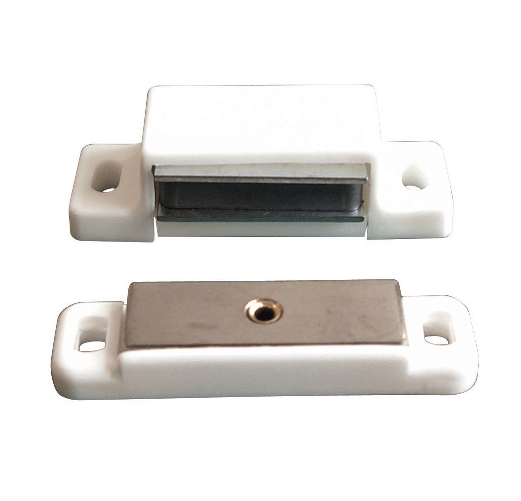 HSI Schrauben-Set HSI Magnetschnäpper, mit beweglicher Platte, weiß, 5kg, 2 STK