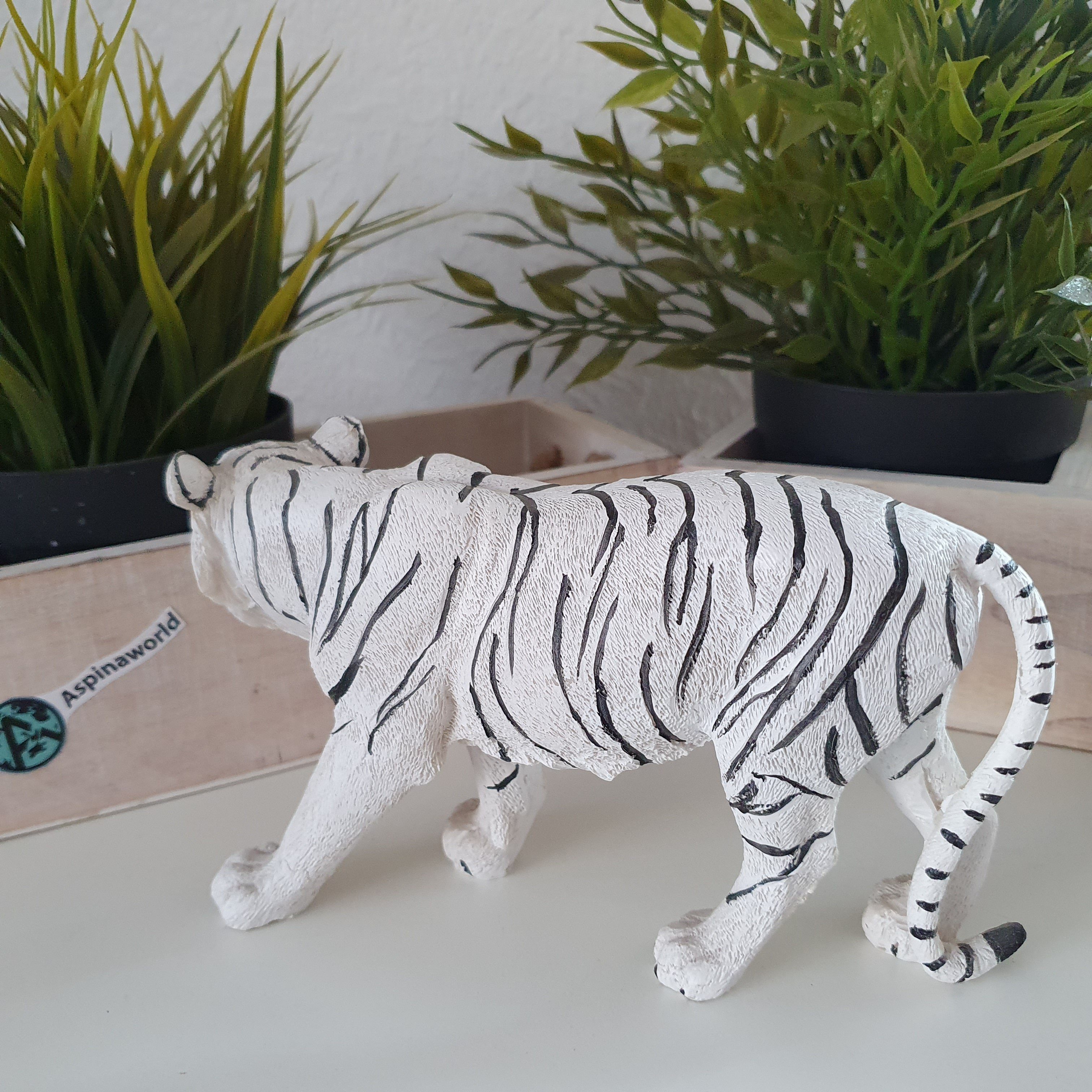 Dekofigur lang Tiger cm Weißer 19 lauft Aspinaworld