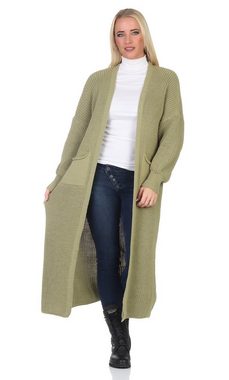 Mississhop Longstrickjacke extra lange Strickjacke Cardigan Jacke M.384