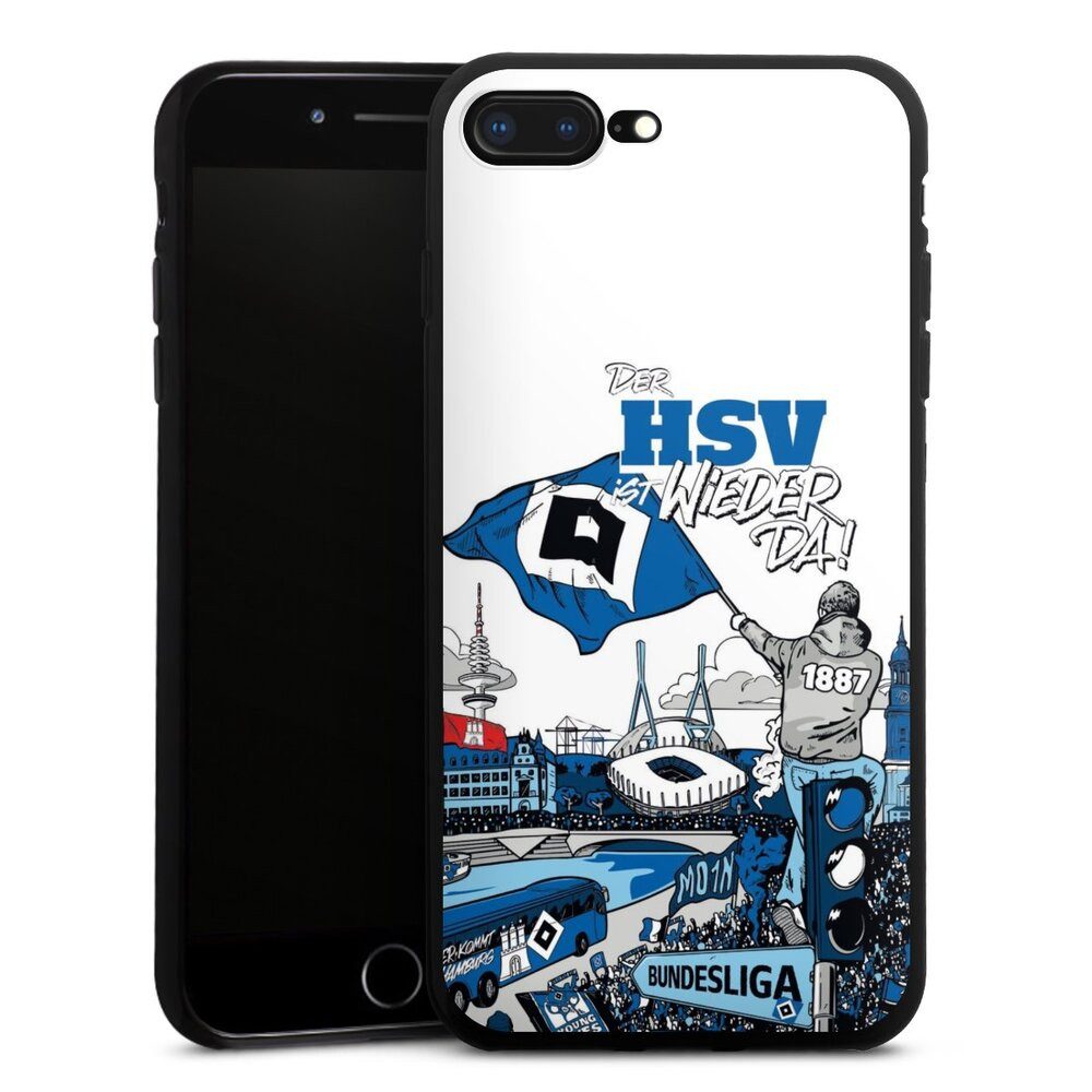 DeinDesign Handyhülle Hamburger SV Offizielles Lizenzprodukt Aufstieg, Apple iPhone 8 Plus Silikon Hülle Bumper Case Handy Schutzhülle