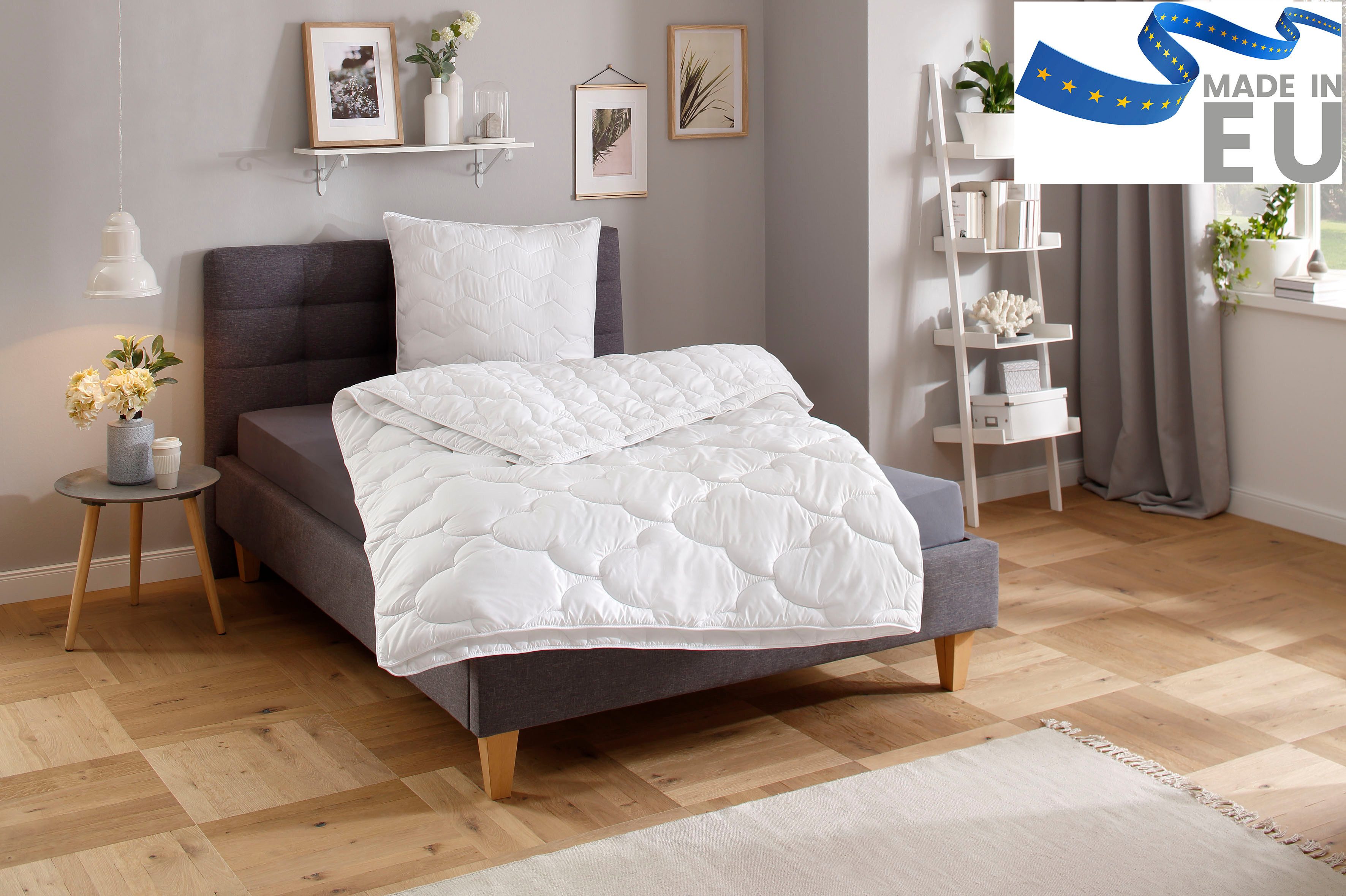 OTTO home Microfaserbettdecke Mondschein, Bettdecke 135x200 cm, 155x220 cm, 200x200 cm, Füllung: Polyester, Bezug: Polyester oder antibakteriellen Microfaser, Bettdecken, Sommer, Winter, allergiker geeignet (Hausstauballergiker)