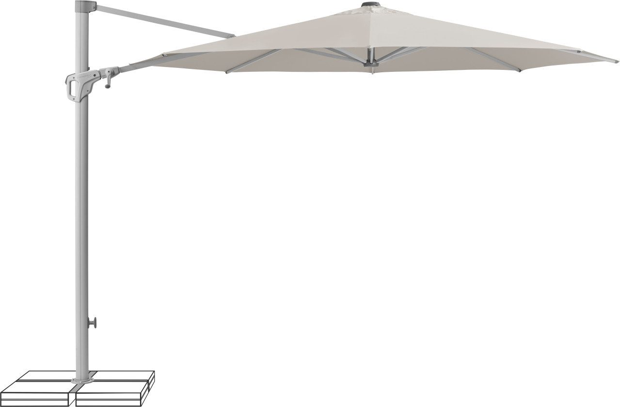 Suncomfort by Glatz Ampelschirm Suncomfort Sonnenschirm Familyflex beige Ø 300 cm