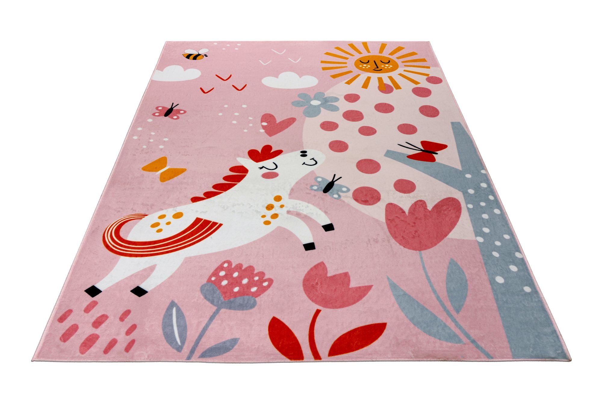 Obsession Kinderteppich Magic Kids ML 101, rechteckig, Höhe: 8 mm, niedliches Pferde Motiv, waschbar, Kinderzimmer