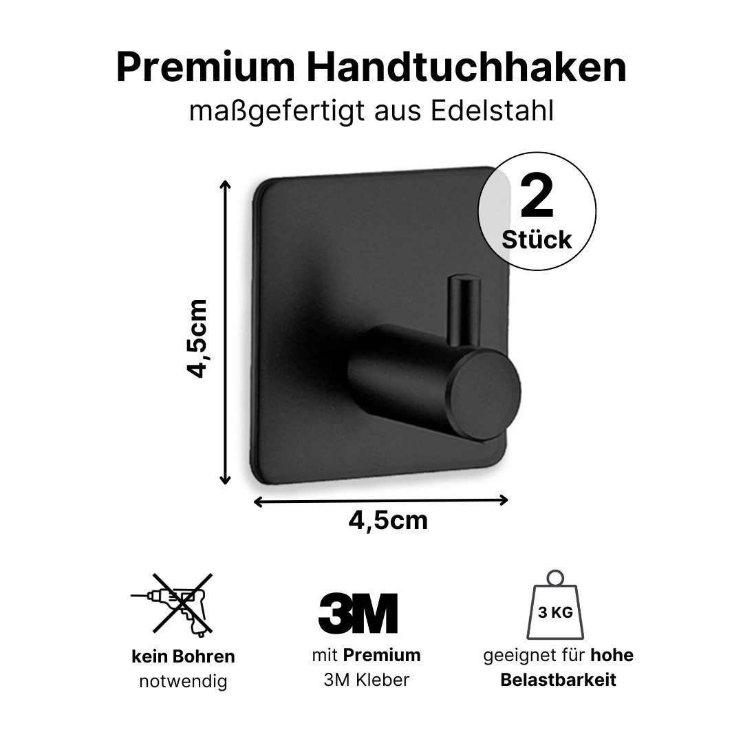 LIVINA HOME Handtuchhaken Handtuchhaken Haken selbstklebend, Toilettenpapierhalter ohne Bohren, Badezimmer, Bad, Küche