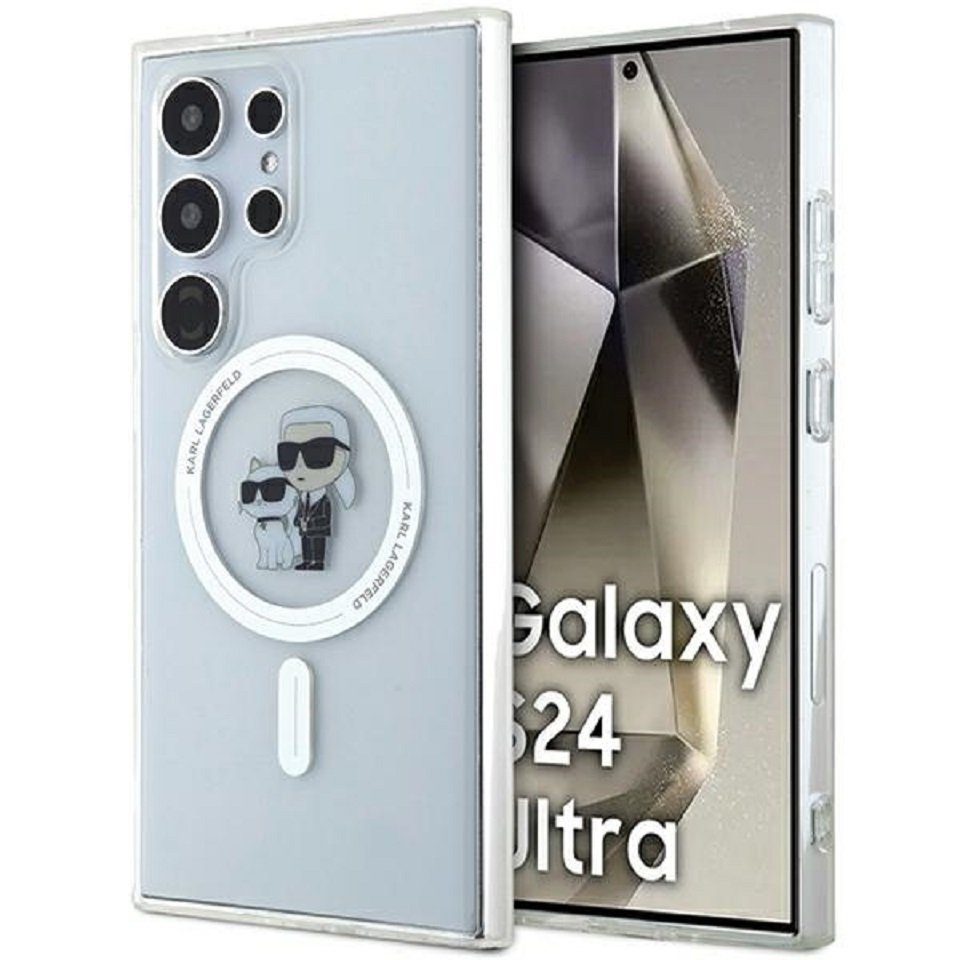KARL LAGERFELD Handyhülle Case Galaxy S24 Ultra Kunststoff transparent MagSafe 6,8 Zoll, Kantenschutz