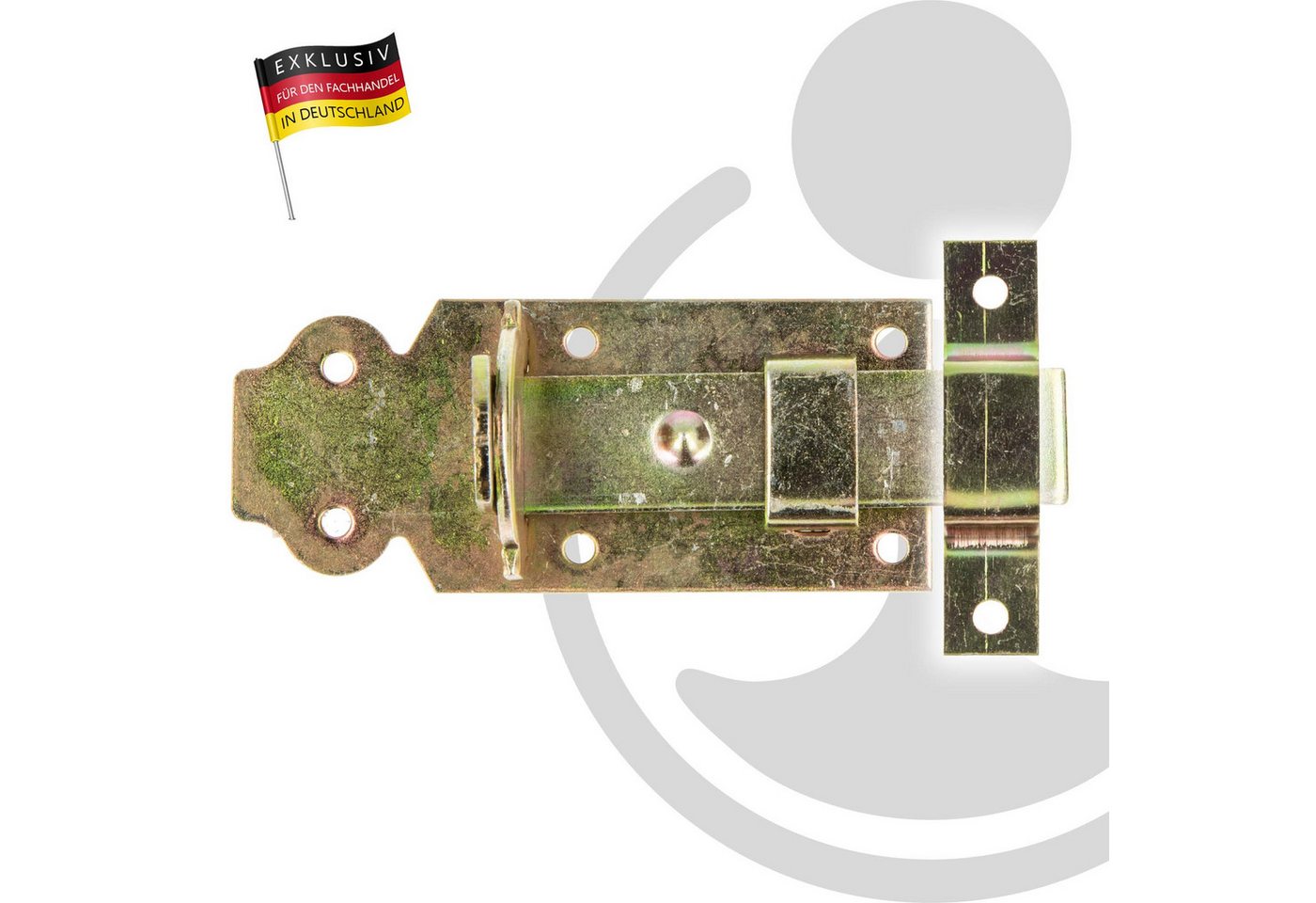 Thumbnail - MASTERPROOF PROFESIONAL Türriegel Schlossriegel gerade mit flachem Griff und Schlaufe, Stahl