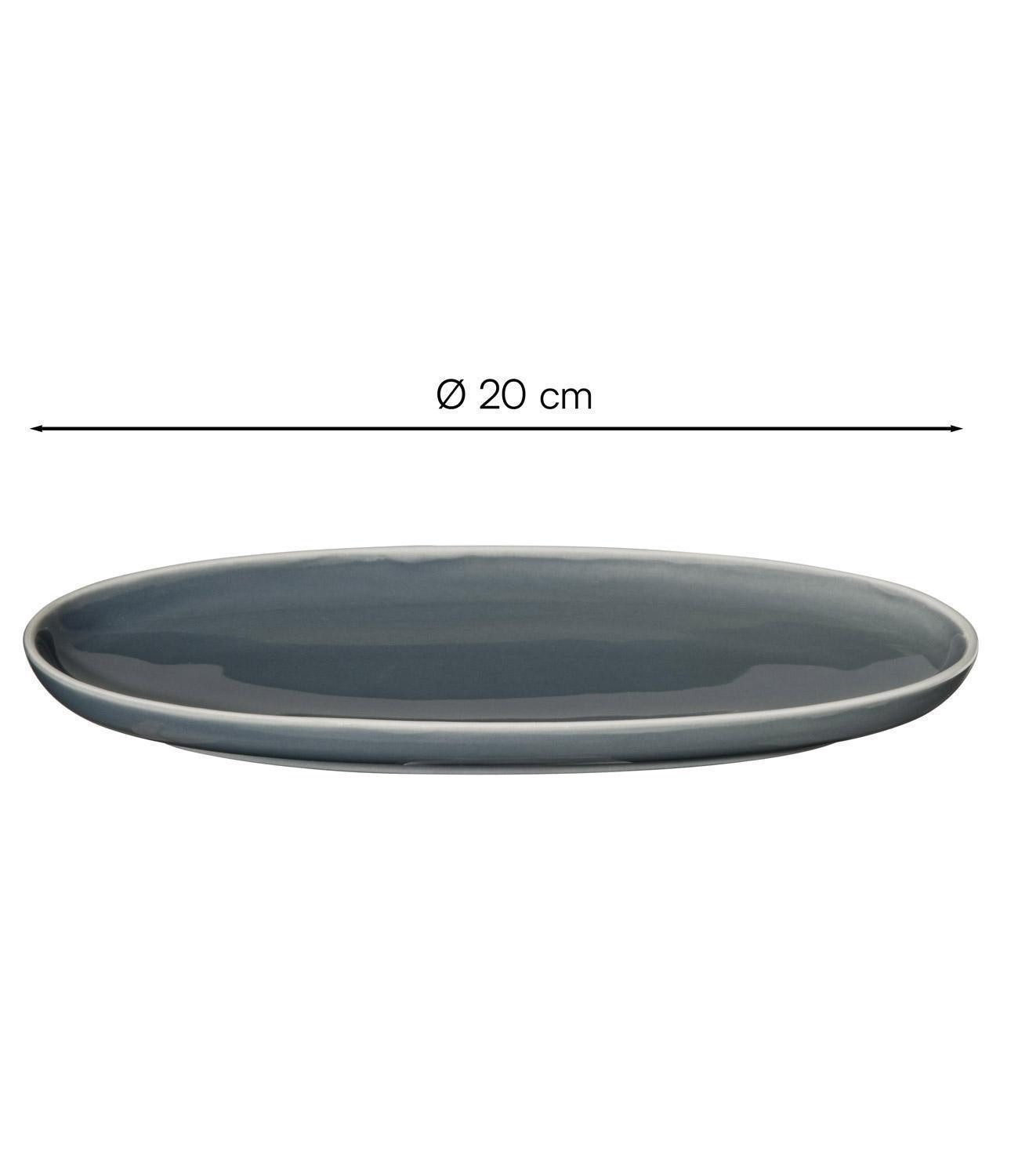 ASA SELECTION Teller Aperitifteller SEMANA, B 20 x T 10 cm, Blau, (1 St), aus Steinzeug