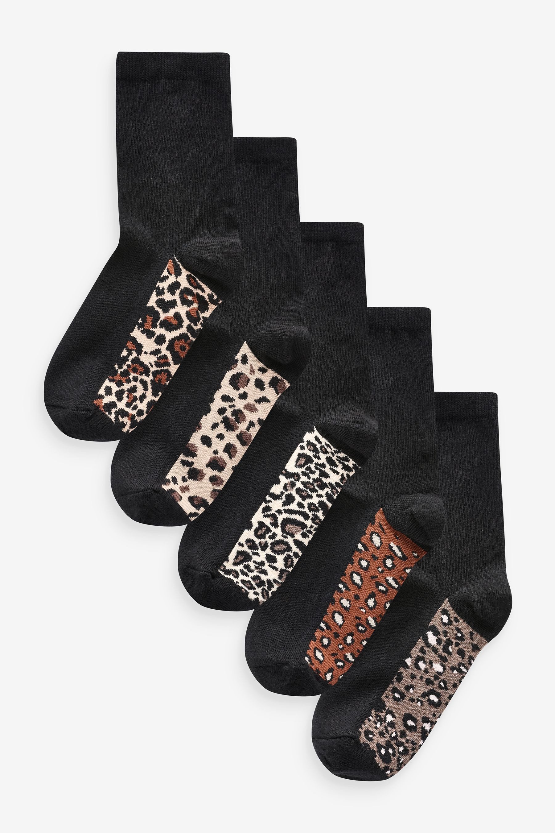 Next Kurzsocken Knöchelhohe Socken mit Fußbett, 5er-Pack (1-Paar)