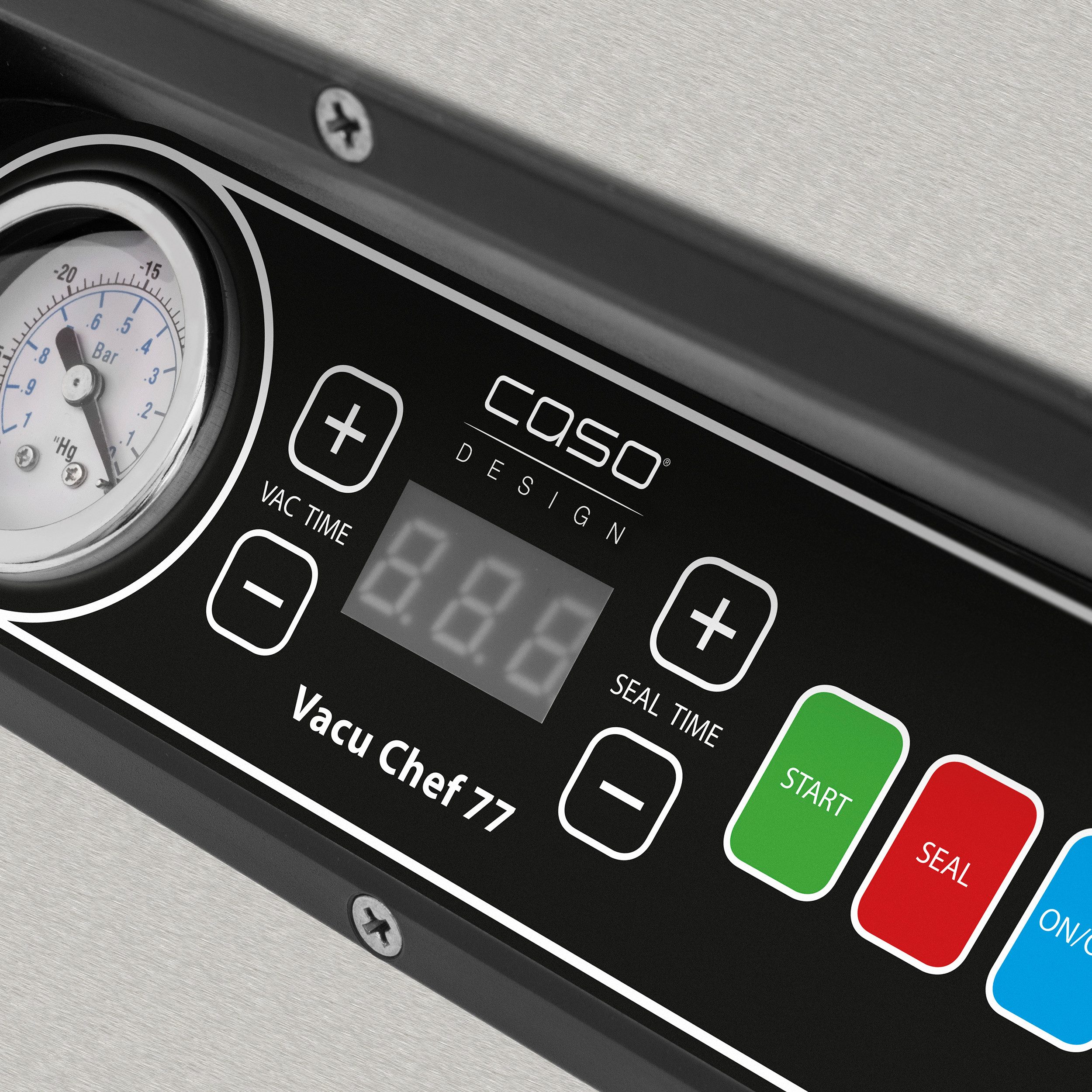 Caso Vakuumierer VacuChef 77, 630W, Für Beutel bis zu einer Breite von 30 cm geeignet