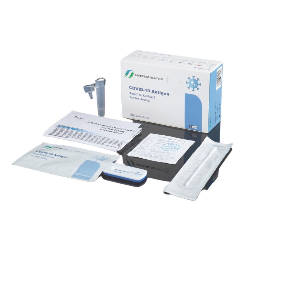 Safecare Bio-Tech Influenza-Schnelltest Corona Schnelltest Covid, MHD 2026, erkennt XEC und MC.13.2, 1 Messparameter, 10-tlg., Hohe Präzision, EU-konform, langlebig & zertifizierte Sicherheit