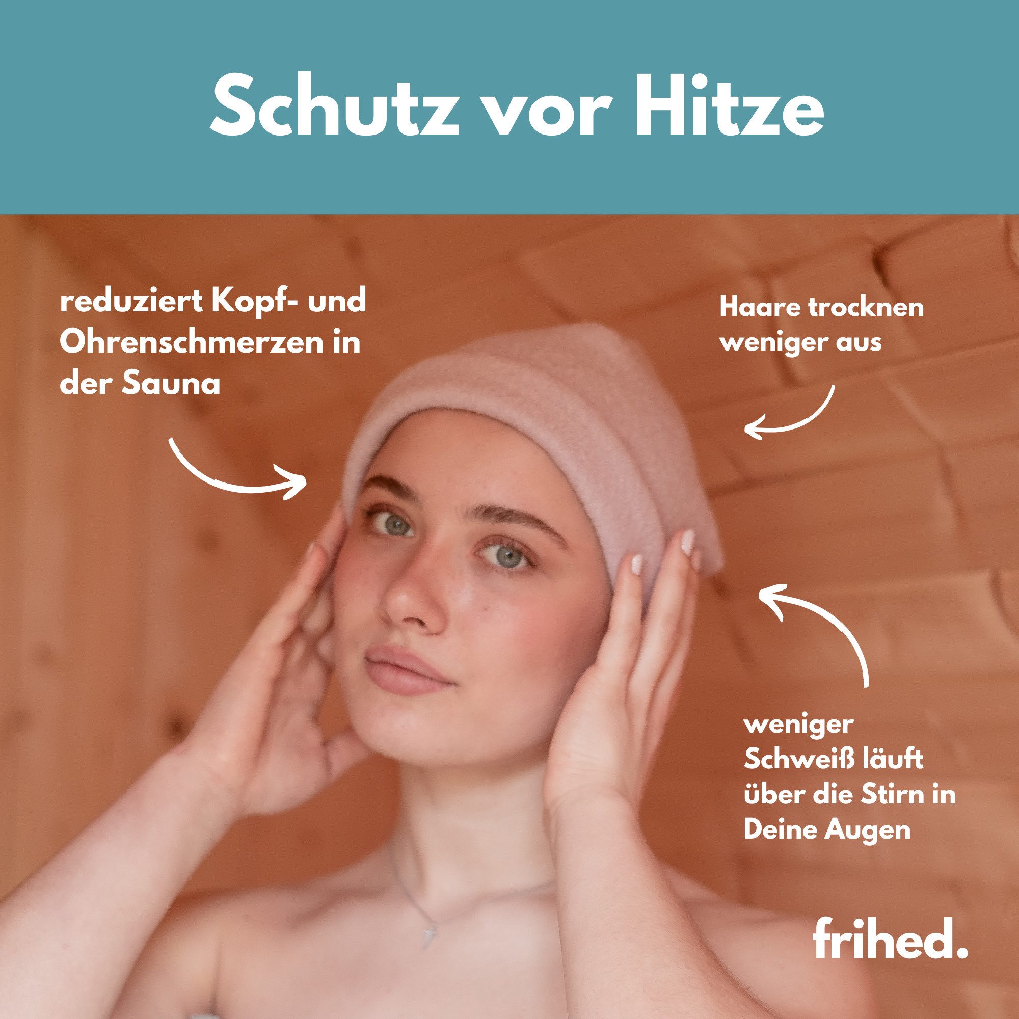 frihed. Nordic Wear Beanie Saunamütze / Saunahut aus Wollwalk für die Sauna günstig online kaufen