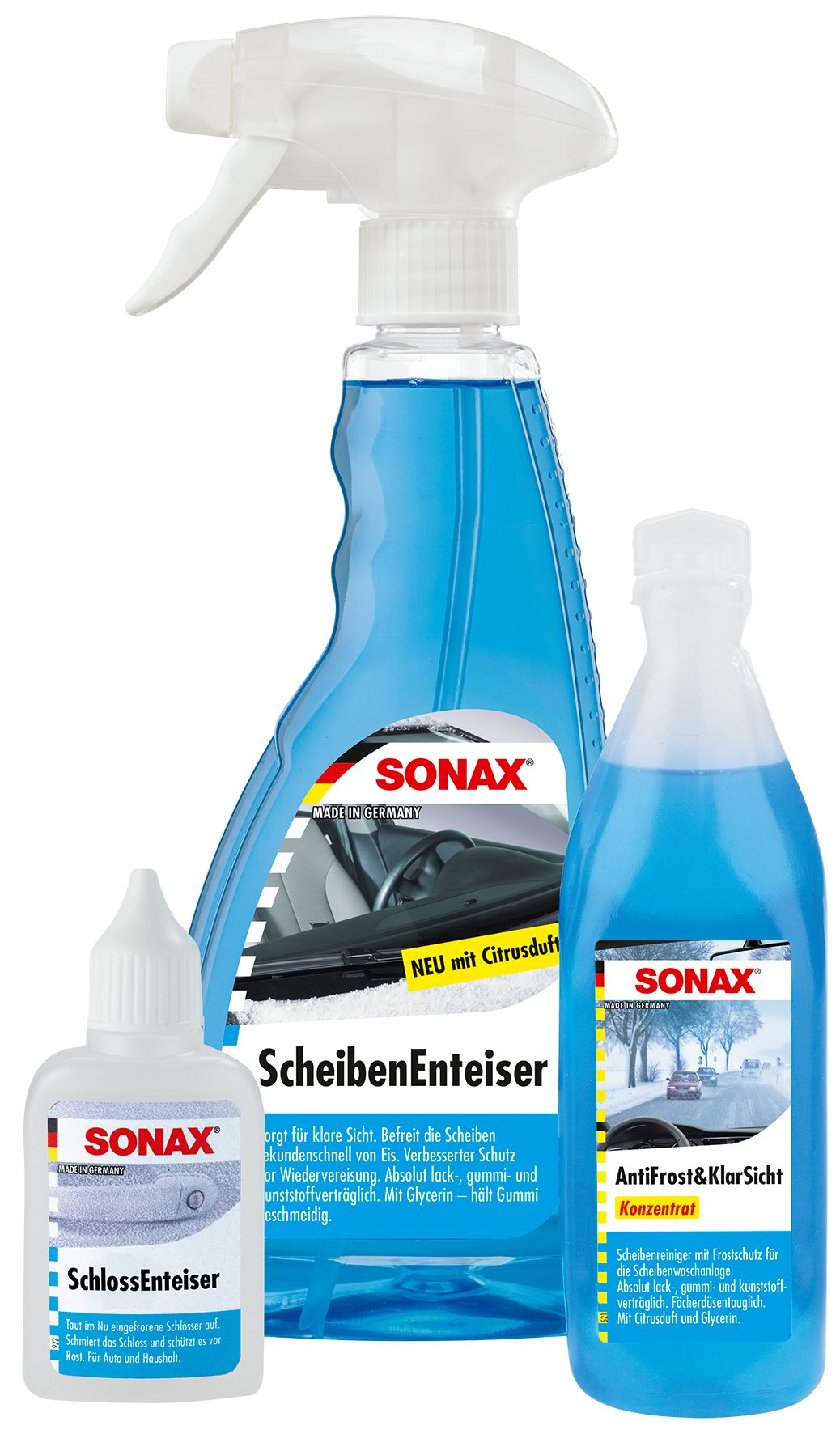SONAX WinterFitSet dreiteilig Auto-Reinigungsmittel