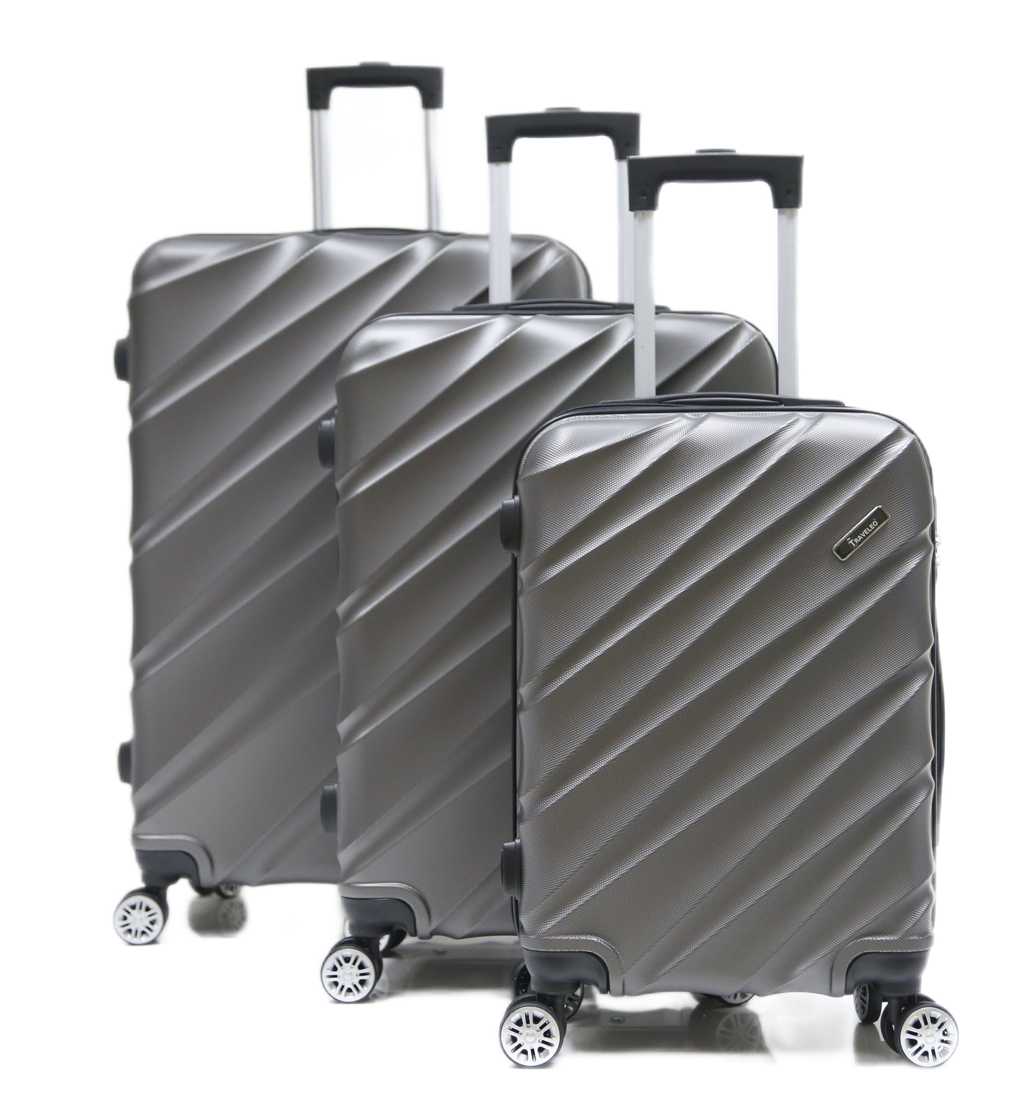Cheffinger Kofferset Reisekoffer Koffer 3 tlg Hartschale Trolley Handgepäck Reisetasche, (3 tlg)