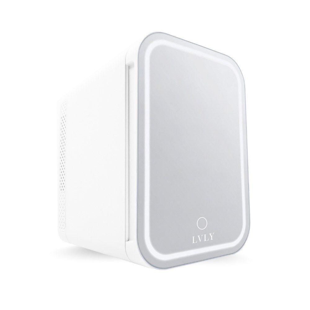 LVLY Kühlbox Kosmetikkühlschrank, LED-Spiegel & Temperaturregelung I Beauty Fridge Make-up