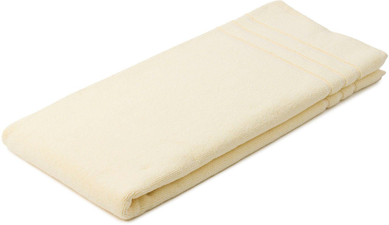 Gözze Badematte Monaco 1,1, Höhe 5 mm, beidseitig nutzbar, fußbodenheizungsgeeignet, Baumwolle, rechteckig, Badteppich, Frottier-Qualität, Uni Farben, mit Bordüre