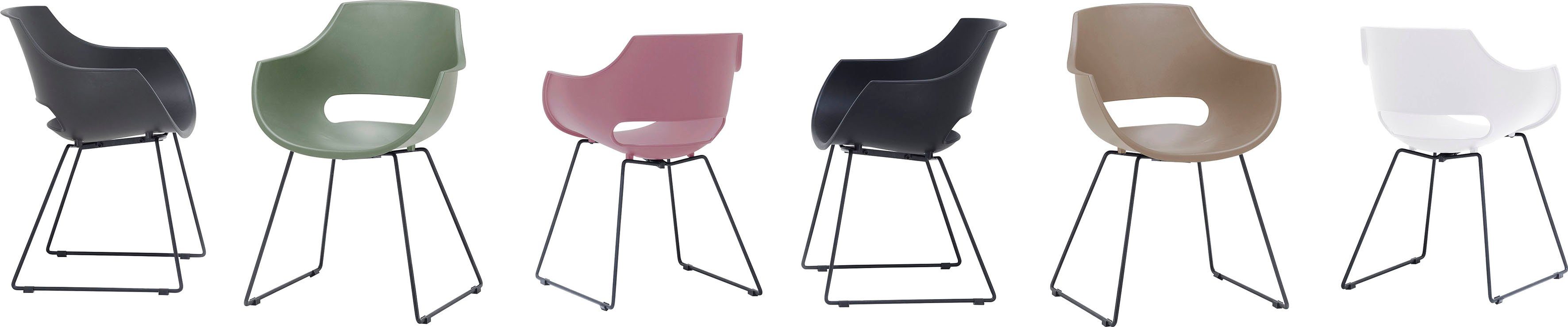 MCA furniture Schalenstuhl Grau | (Set, Kg 120 belastbar Stuhl St), bis 4 Grau Rockville