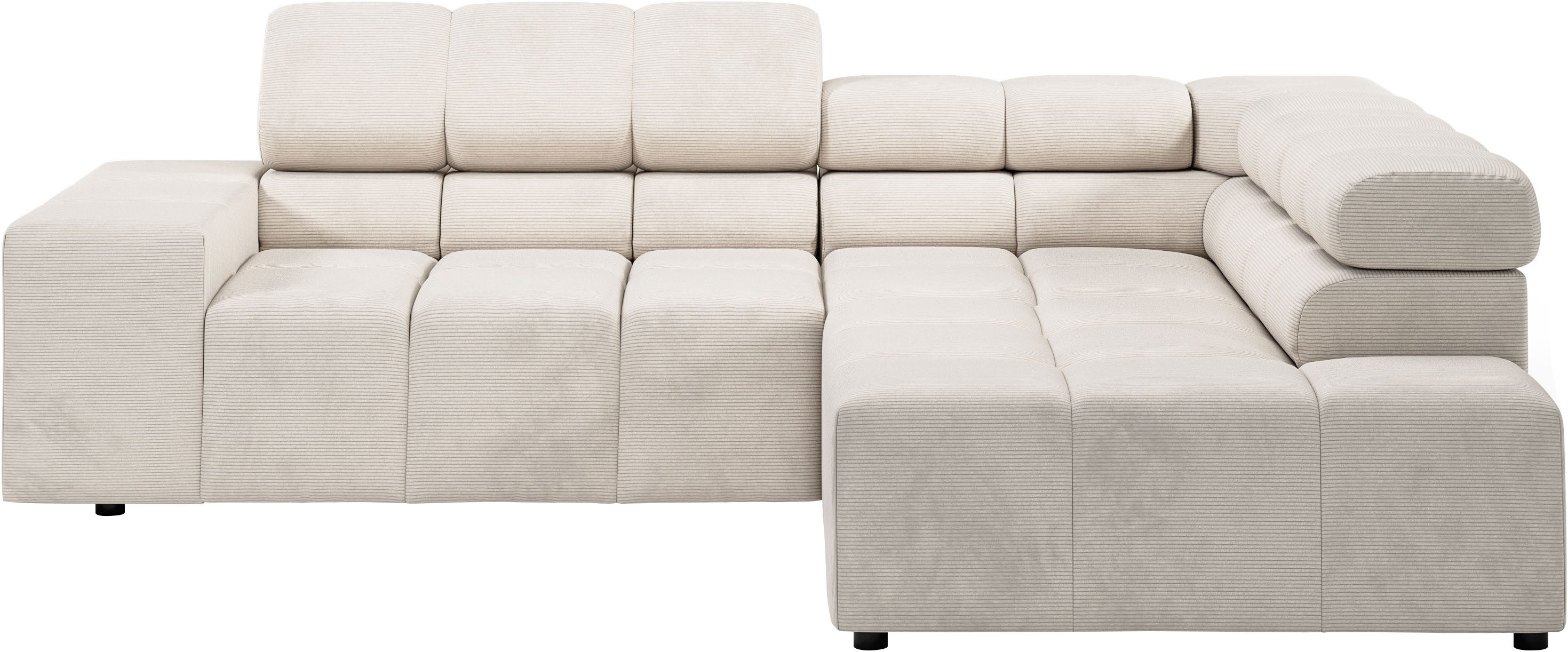 INOSIGN Ecksofa Ancona, incl. Kopfteilverstellung + günstig online kaufen