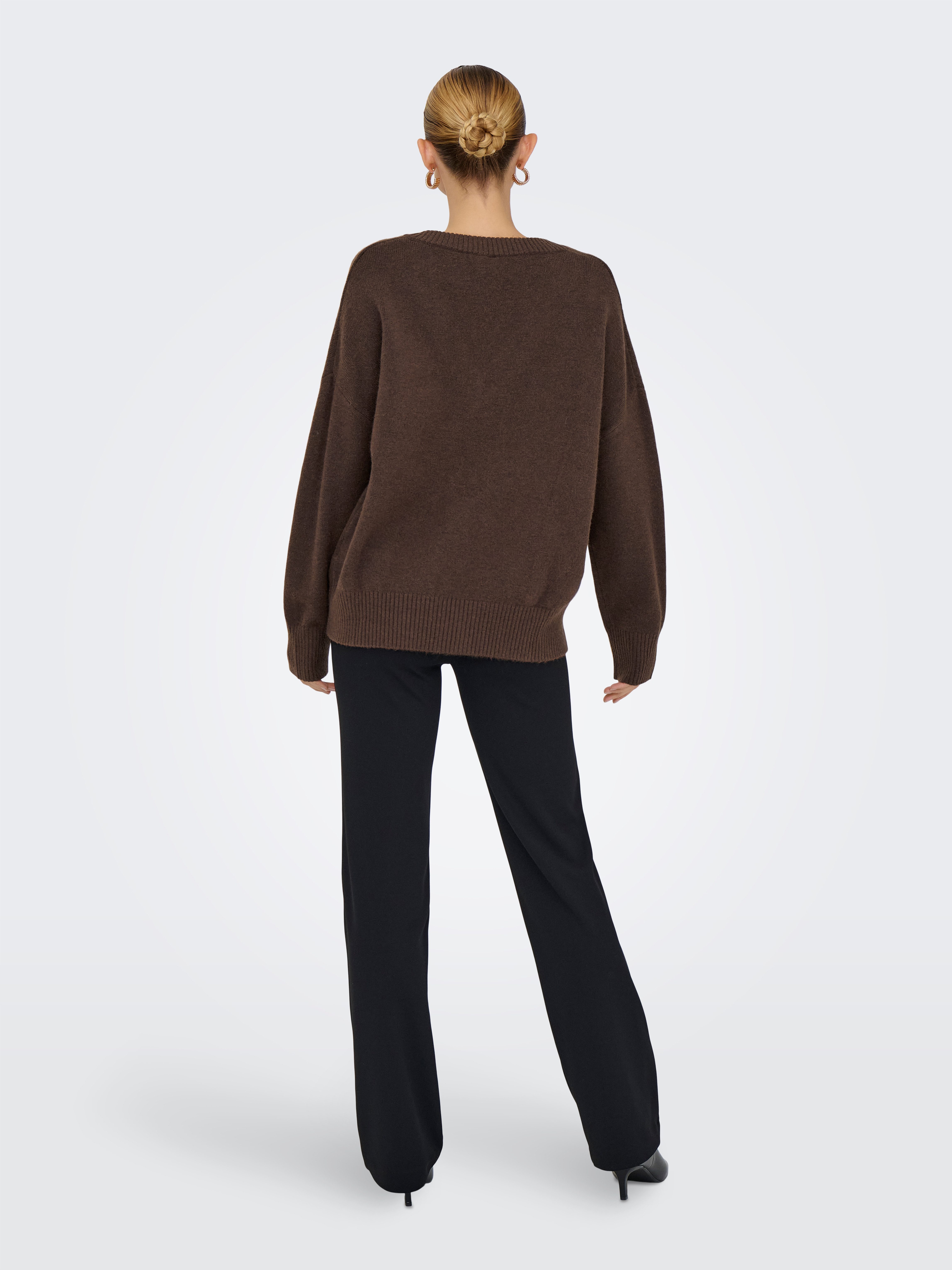 ONLY V-Ausschnitt-Pullover ONLMARI LS LOOSE V-NECK KNT
