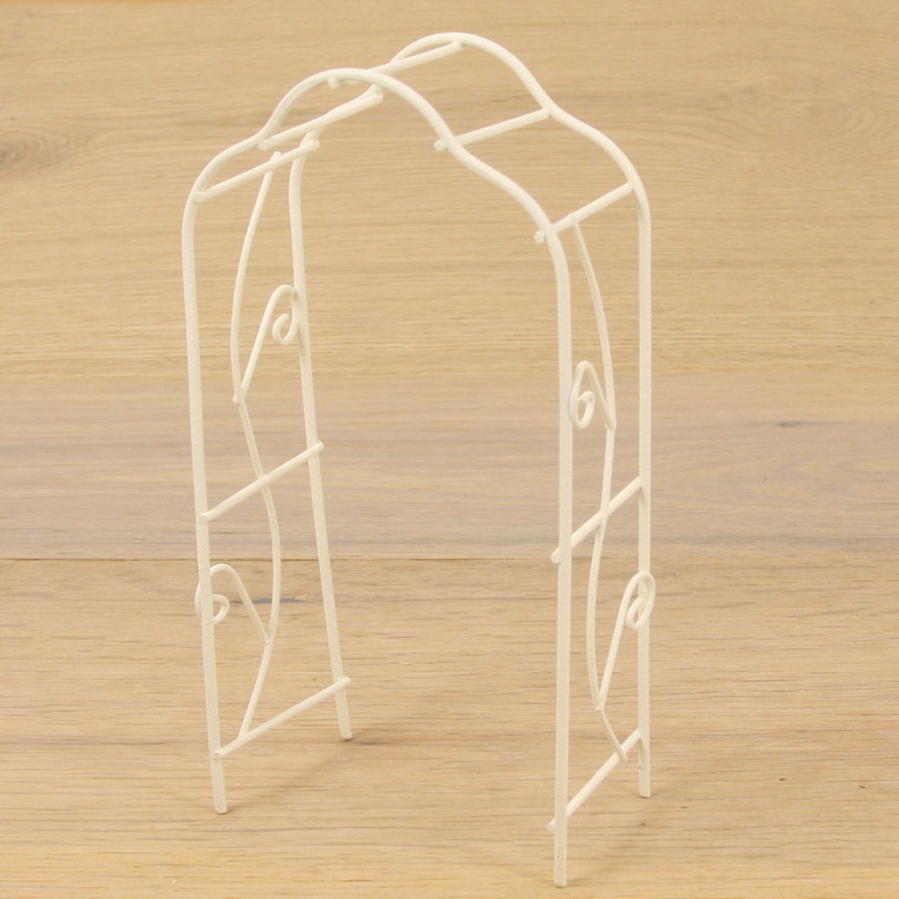 Dekofigur Minigarten Rankbogen mini, weiß 10 cm