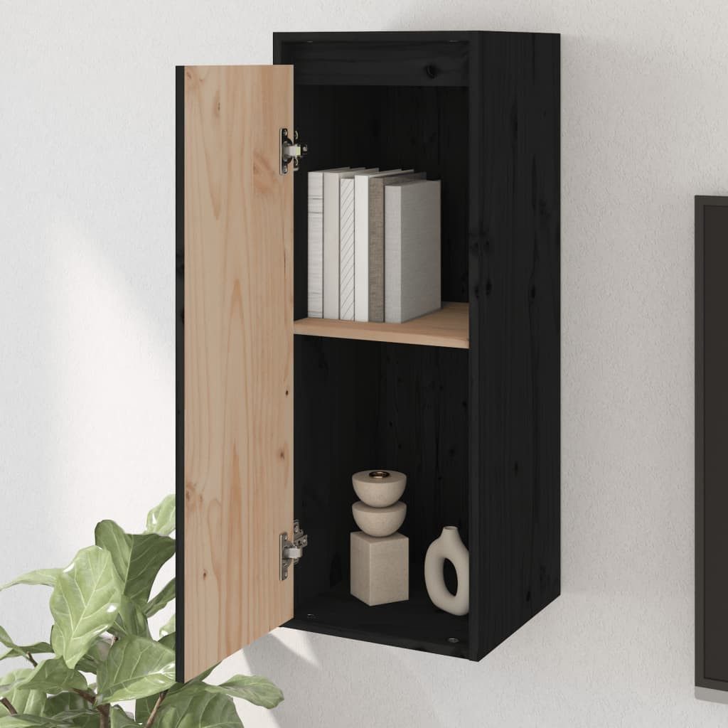 vidaXL Regal Wandschrank Schwarz 30x30x80 cm günstig online kaufen