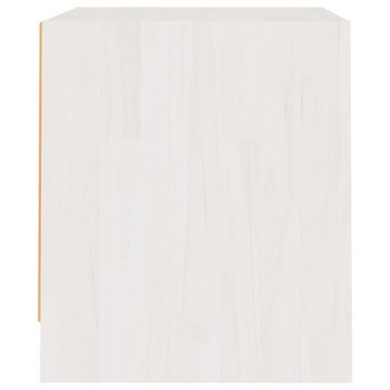 vidaXL Nachttisch Nachttisch Weiß 40x30,5x35,5 cm Massivholz Kiefer