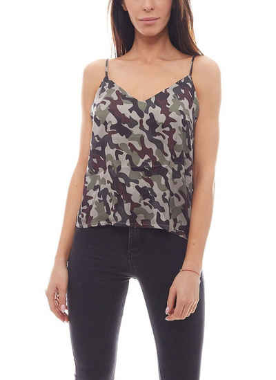 NA-KD Strandtop »NA-KD V-Auschnitt Top modisches Damen Top im Army Look Party-Top Camouflage«