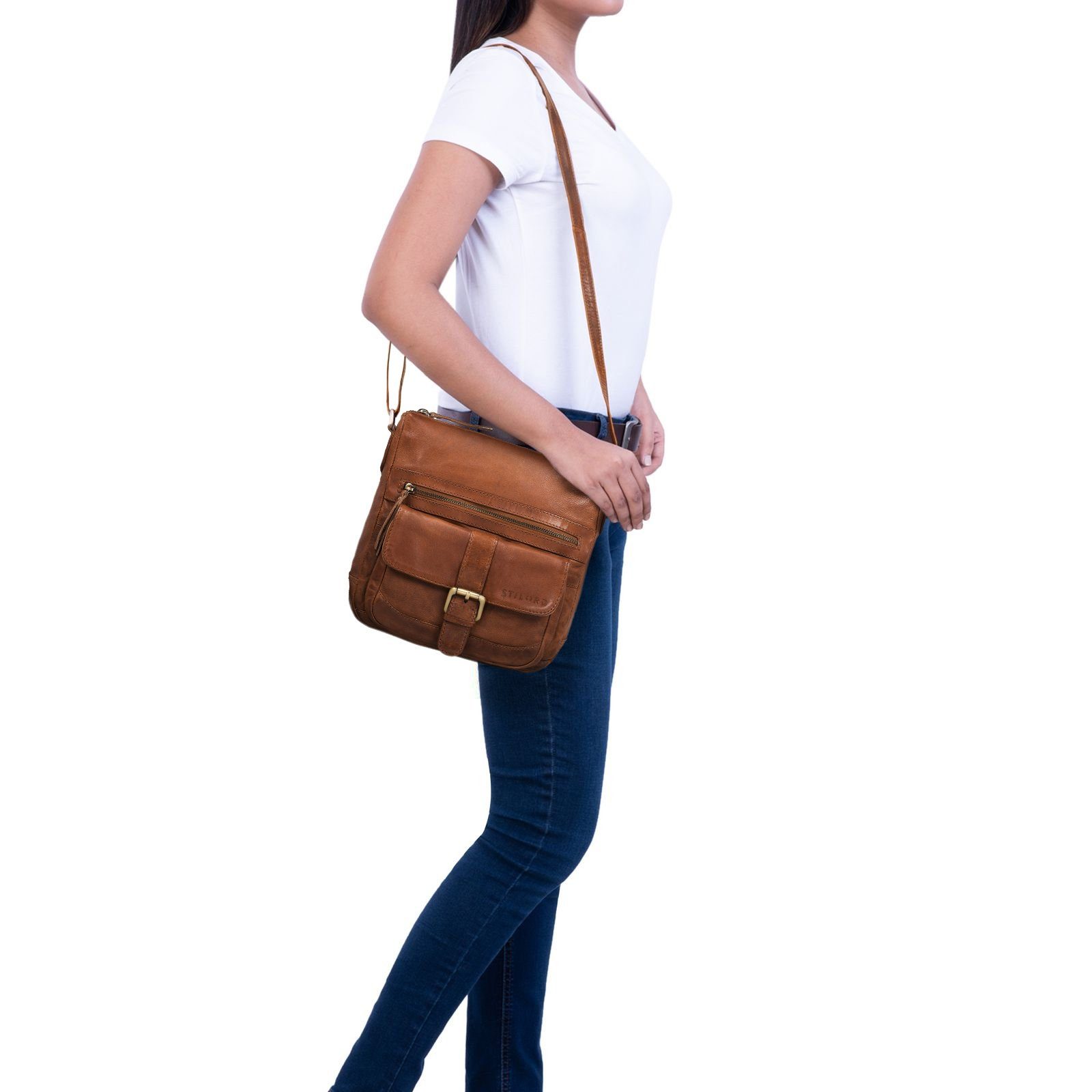 STILORD Handtasche "Louise" Vintage Umhängetasche Leder Damen