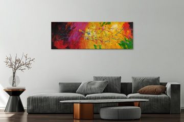 KUNSTLOFT Gemälde Lucid Dream 150x50 cm, Leinwandbild 100% HANDGEMALT Wandbild Wohnzimmer