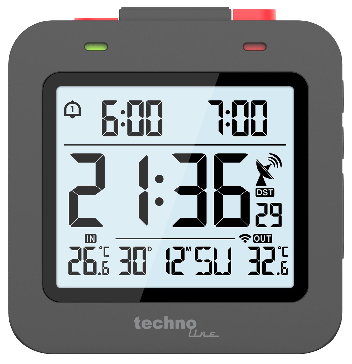 technoline Funkwecker WT 325 Funkwecker mit Temperaturanzeige und Dual-Alar günstig online kaufen