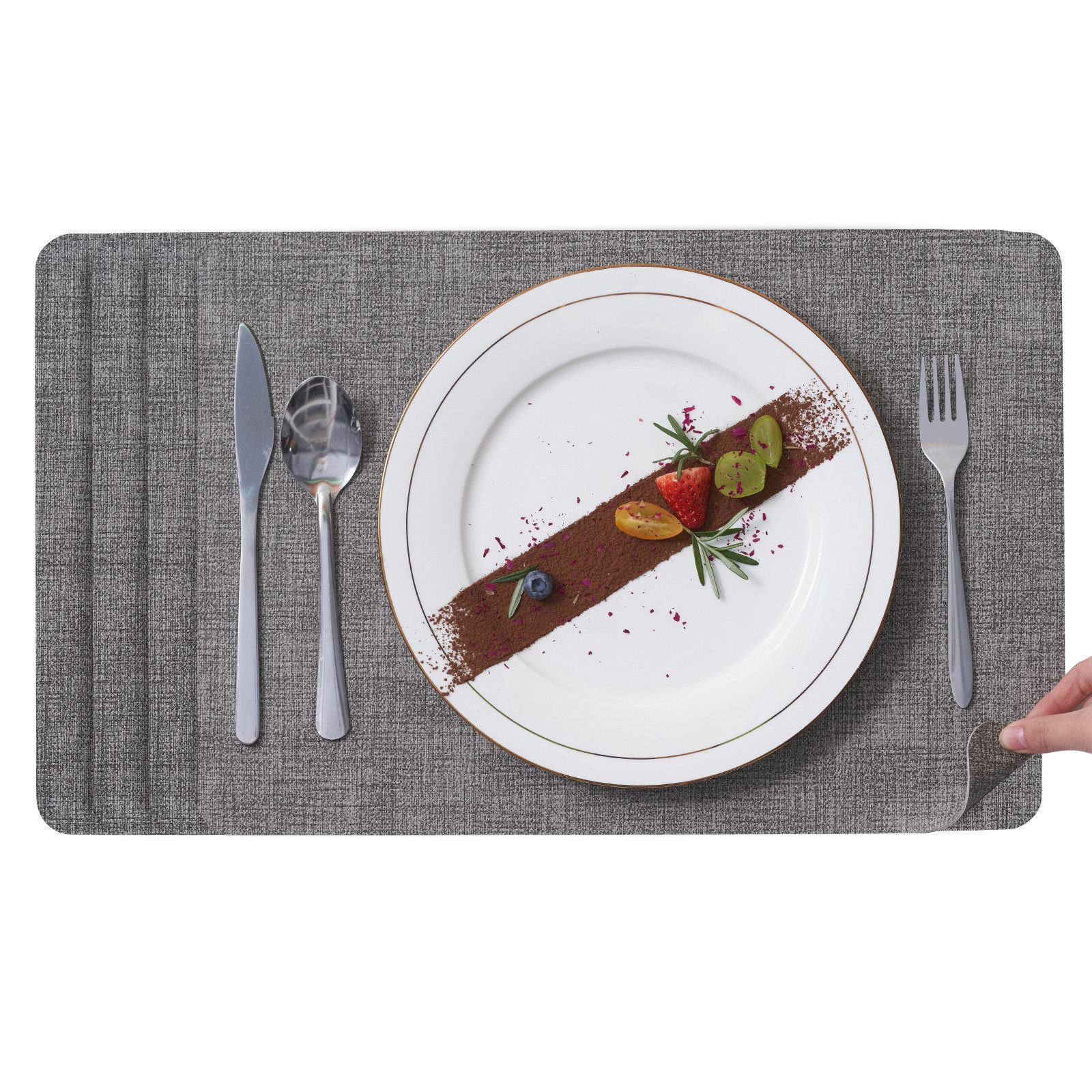 Simurq Platzset Abwaschbar - Beidseitig Nutzbare und Rutschfeste Tischsets, günstig online kaufen