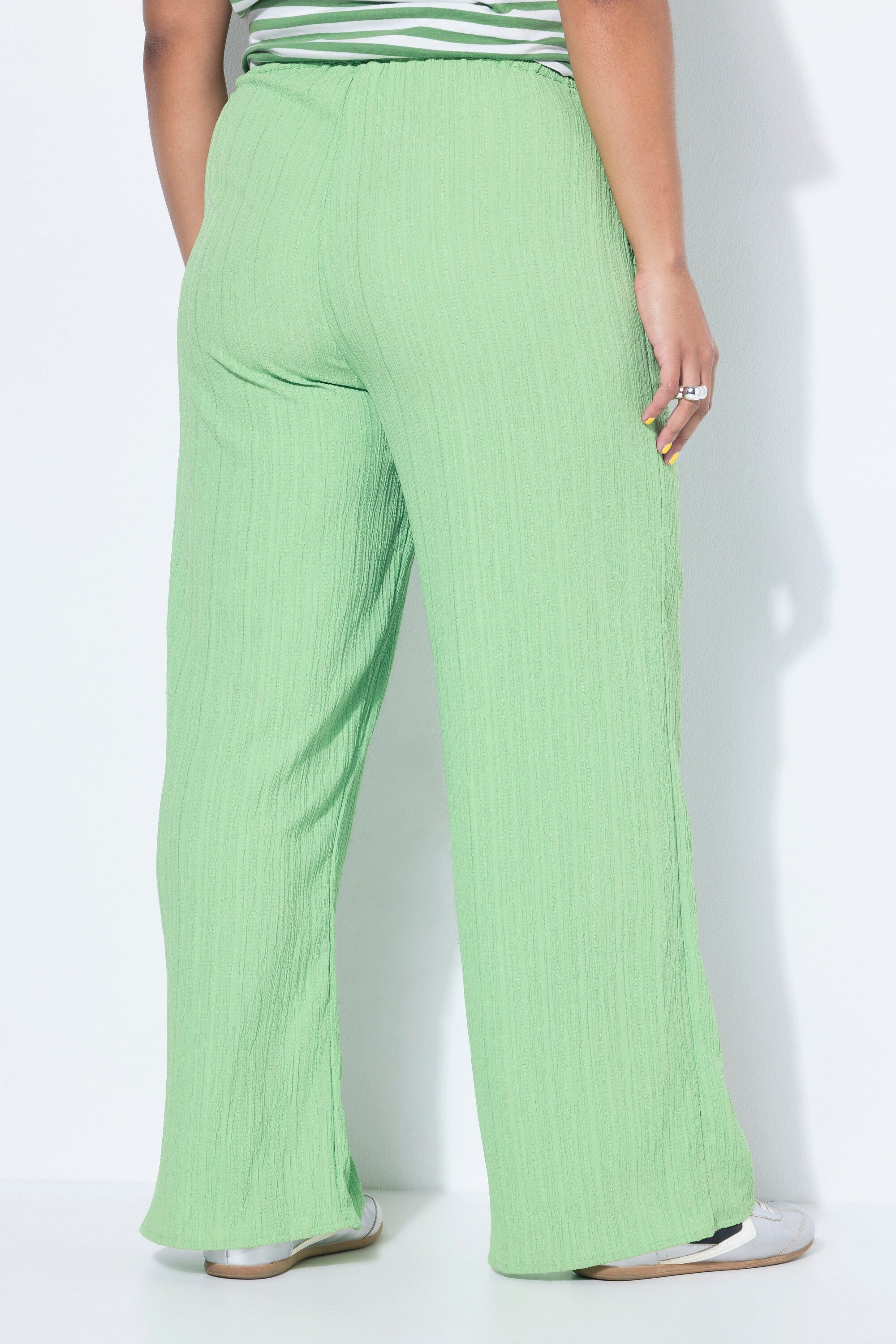 Studio Untold Schlupfhose Hose Wide Legs Krepp Elastikbund