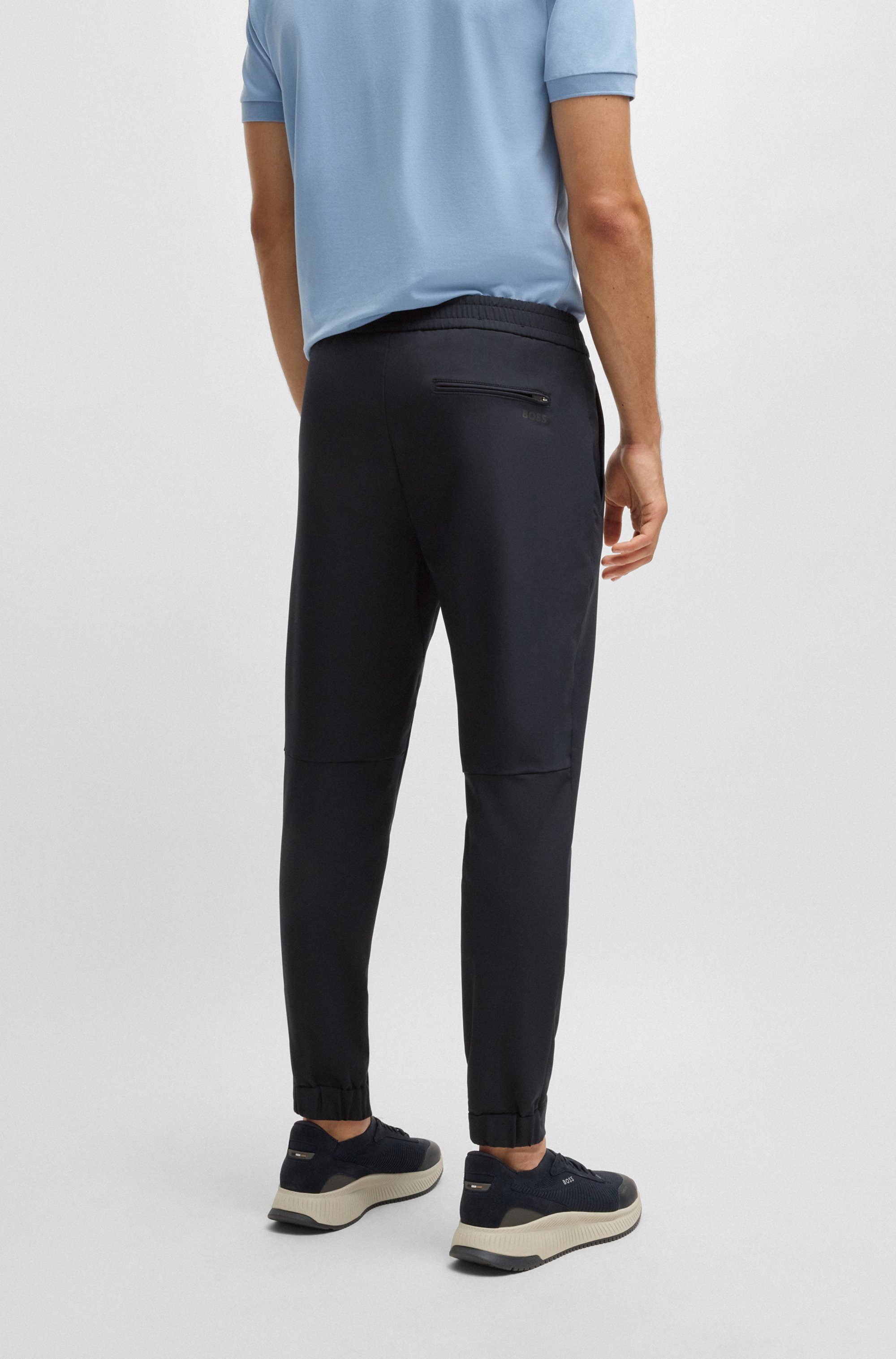BOSS GREEN Stretch-Hose T Flex mit elastischem Bund und Kordelzug Stretchhose Businesshose