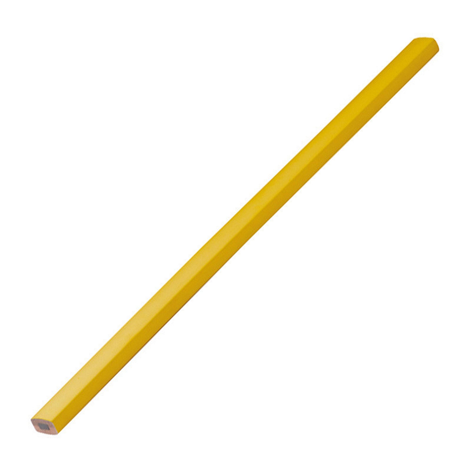 Livepac Office Bleistift 10 Zimmermannsbleistifte / Länge: 25cm / Farbe: lackiert gelb